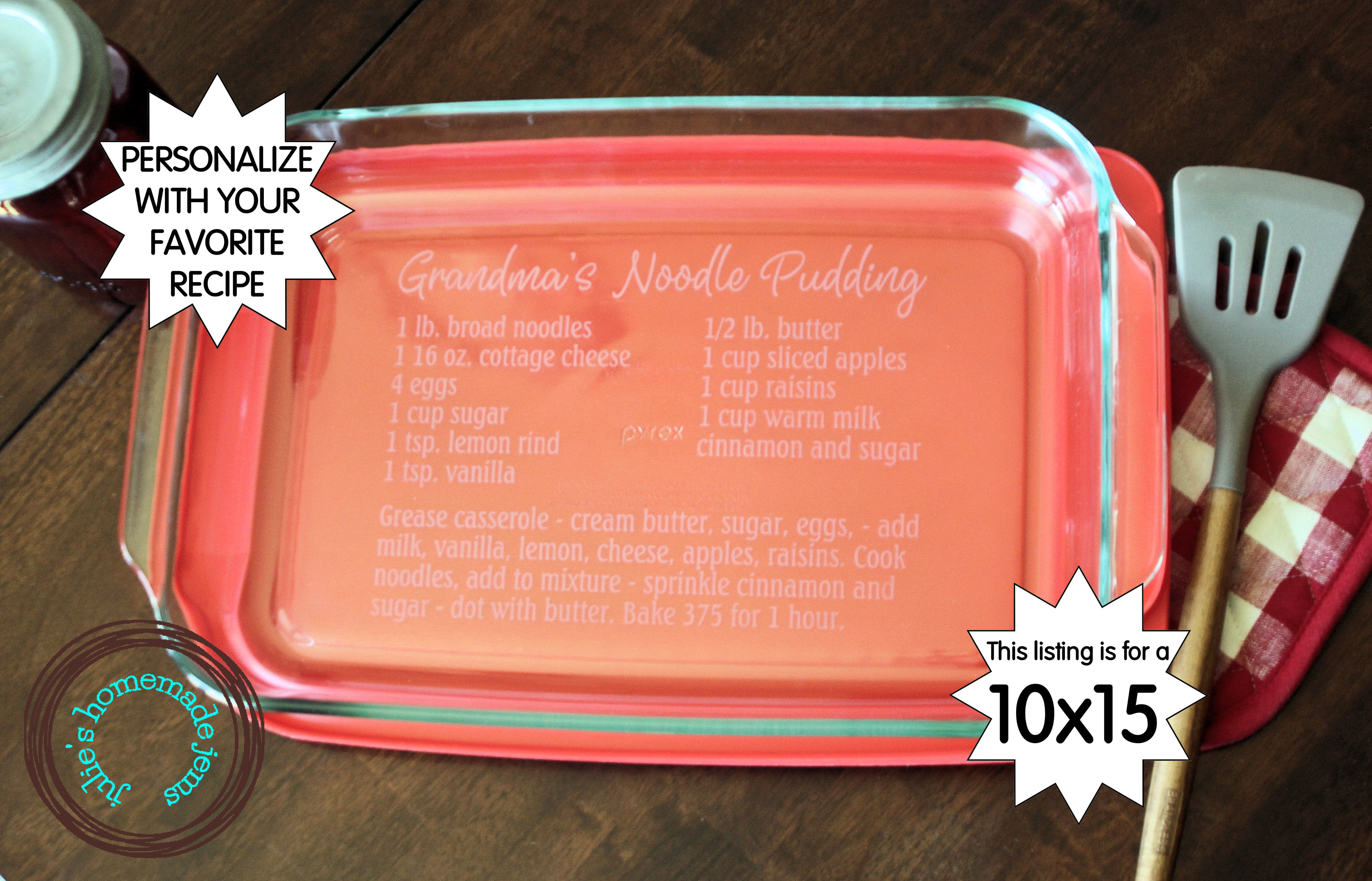 Personalized casserole dish, 10X15, Favorite Recipe Pan