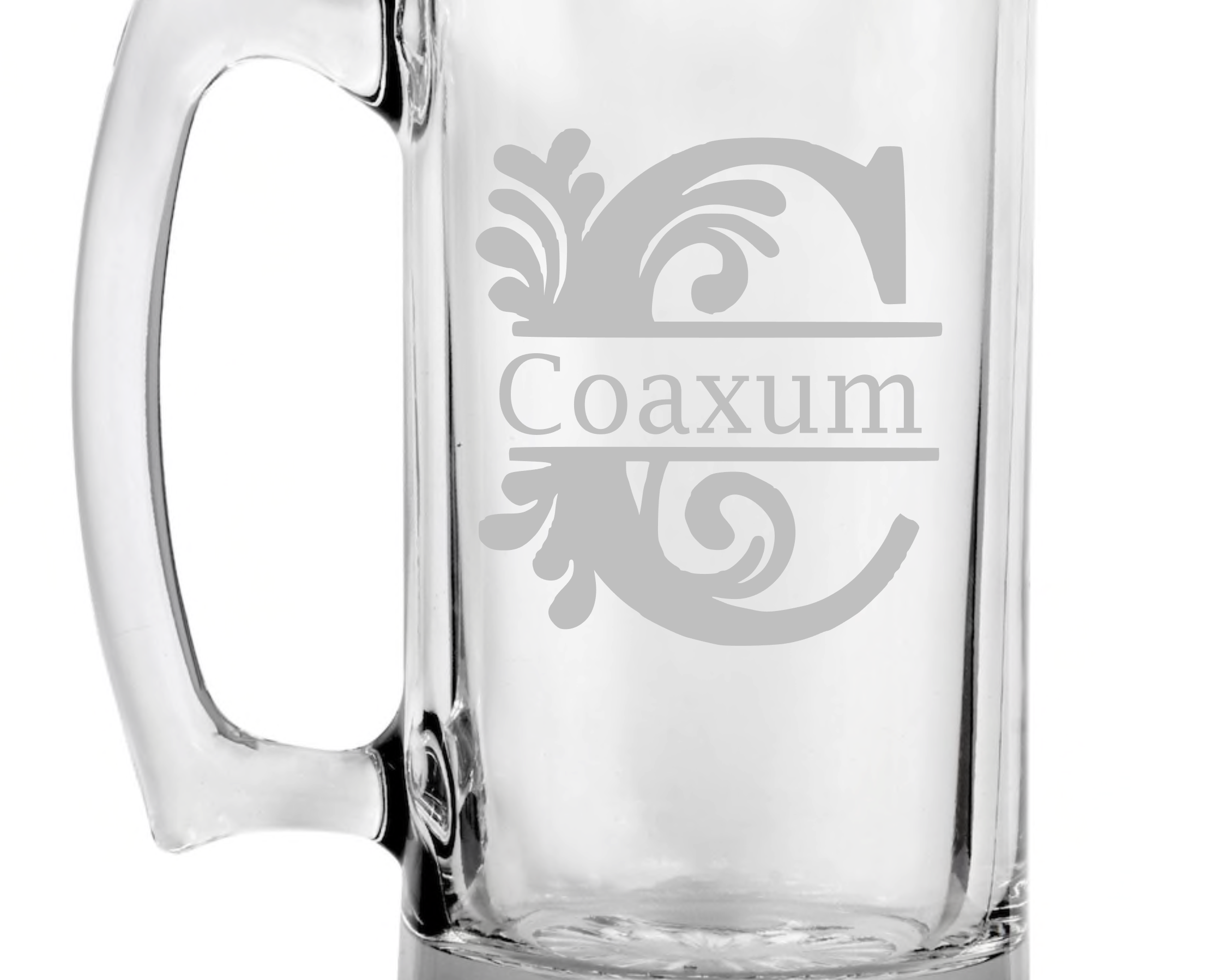 Set of 4 / Wedding Engraved Personalized Beer Mugs for Groomsman / Best Man  / Groom - 23oz Glass Beer Mug / Valentine's Day Gift