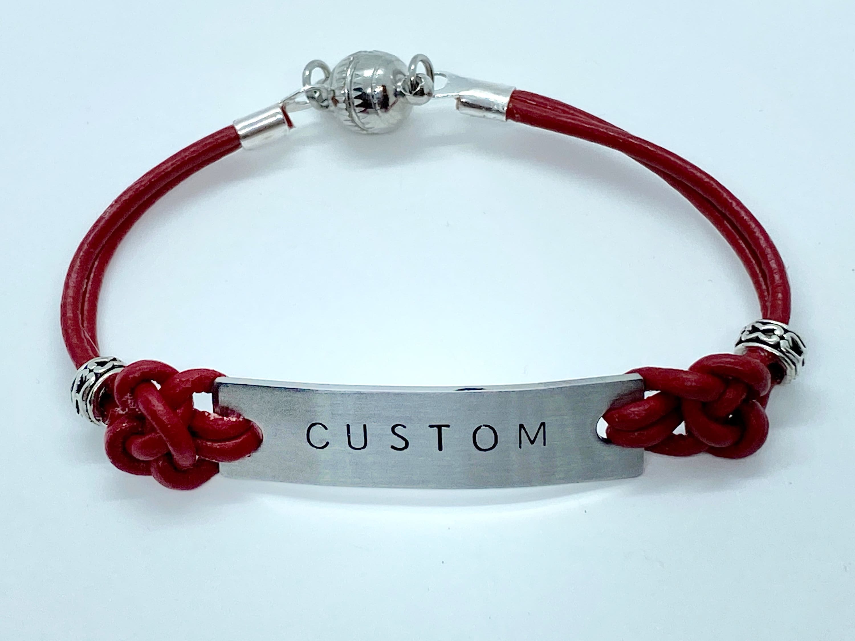 Products Custom Name Leather Bracelet 5643