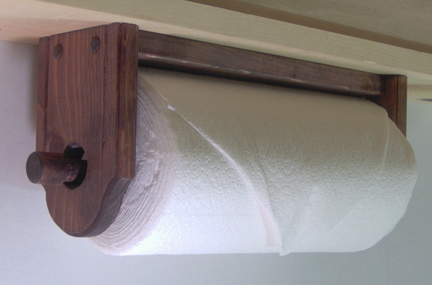 Red Mahogany paper towel holder under the counter/wall mount