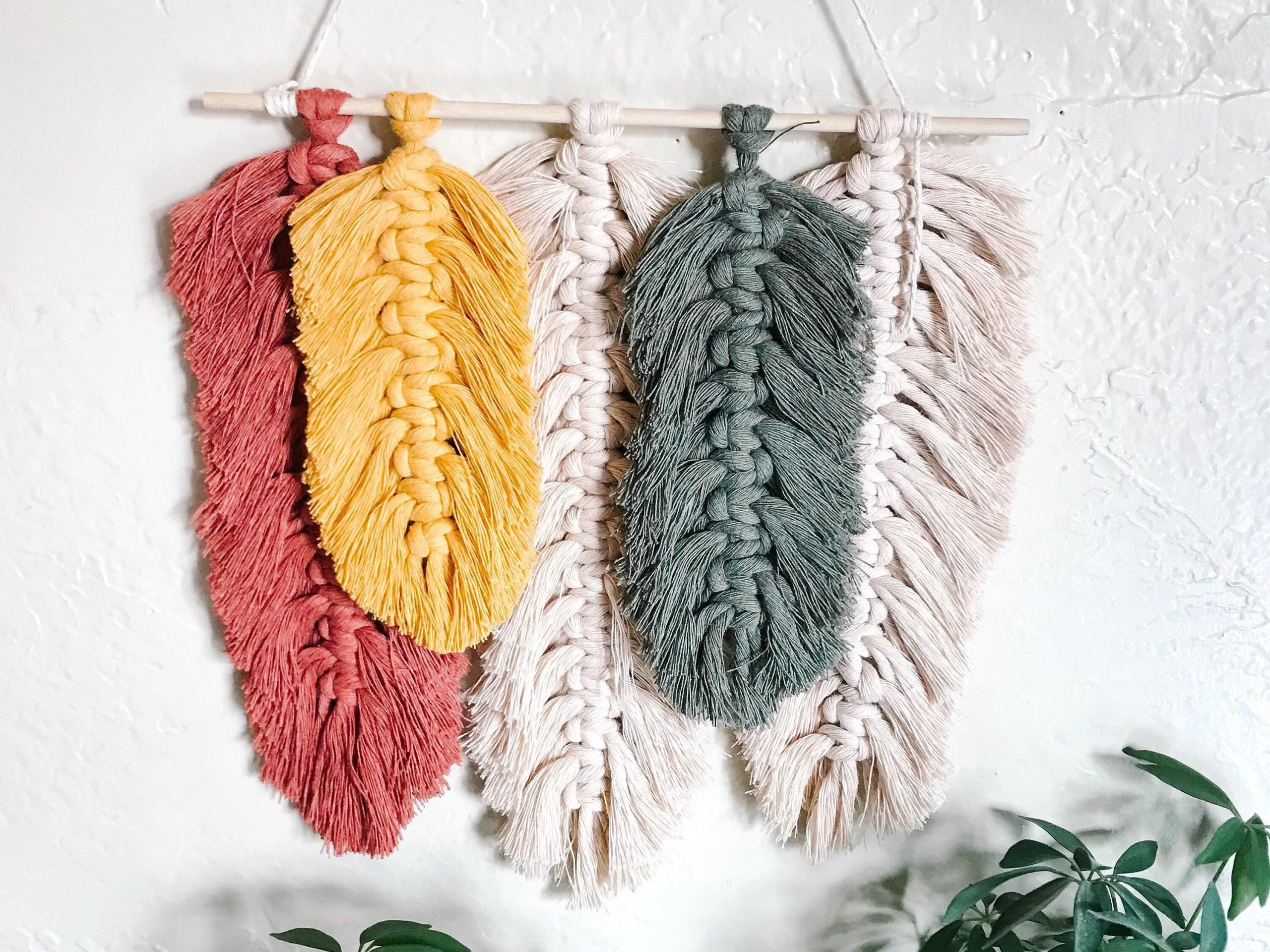 Autumn Leaves Macrame Wall Hanging