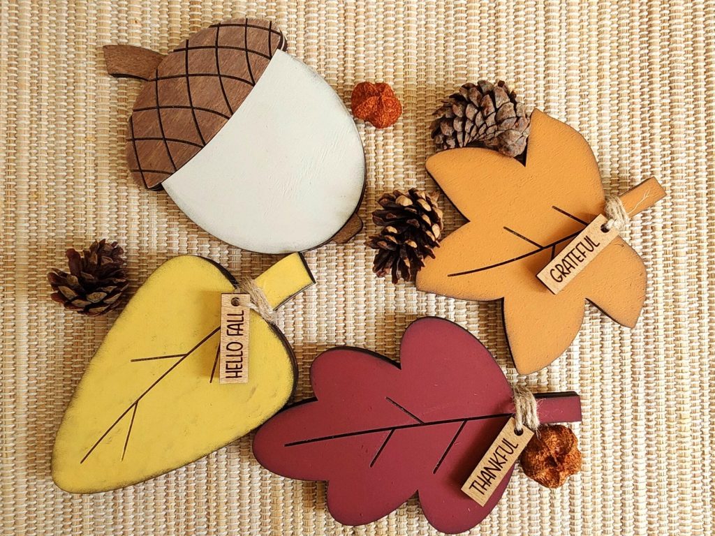 Wooden Leaves, Fall Decor
