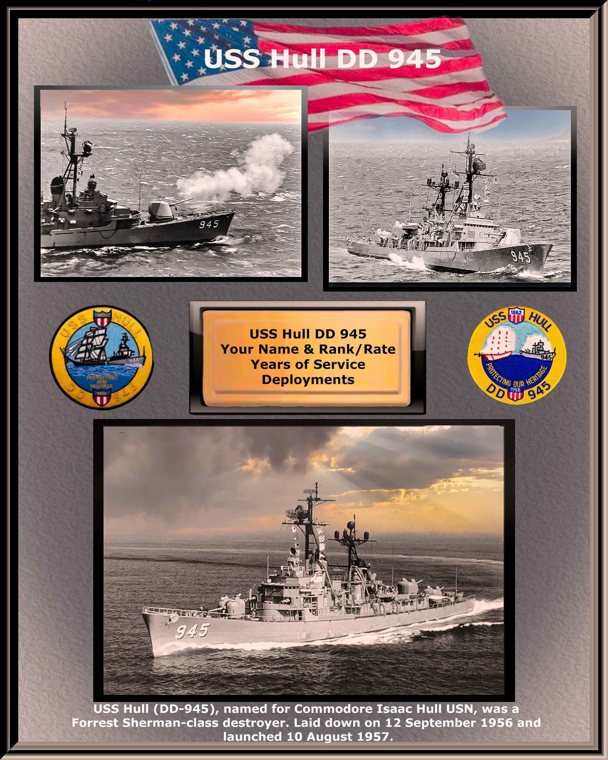 Products :: USS Hull DD 945, Custom Personalized Photo, Navy Destroyer ...