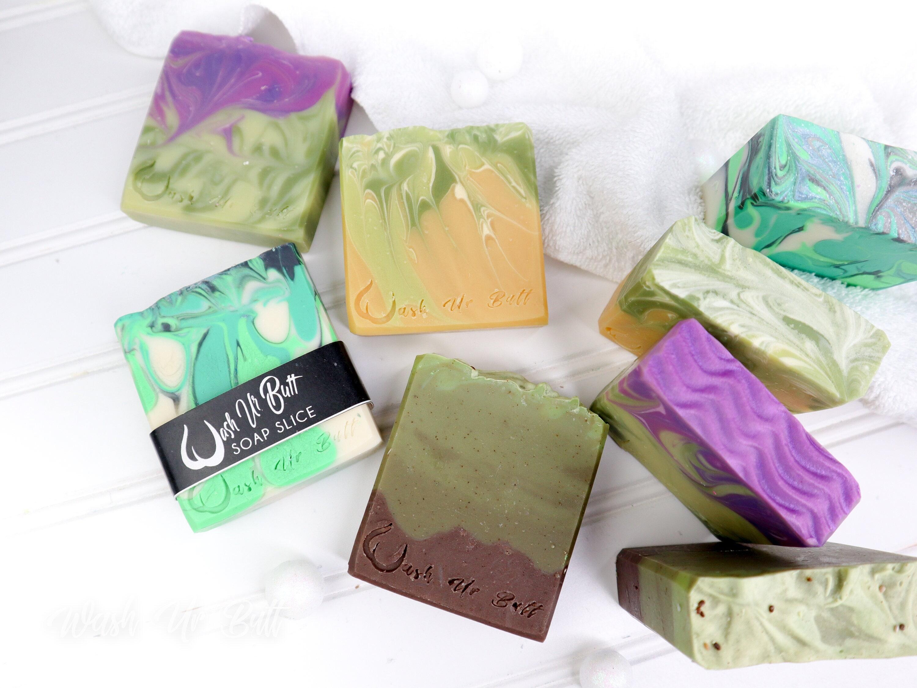 A collection of handmade soaps by Wash Ur Butt Soap Co.