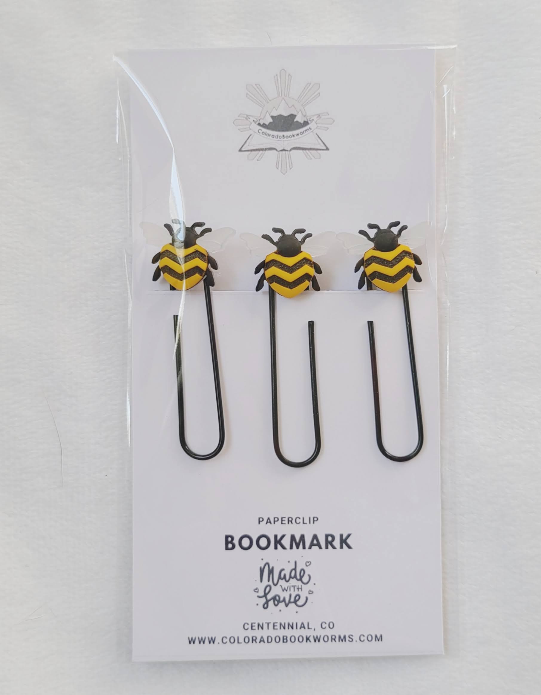 Fun & Games Books Book Accessories Bee Paperclip Bookmarks