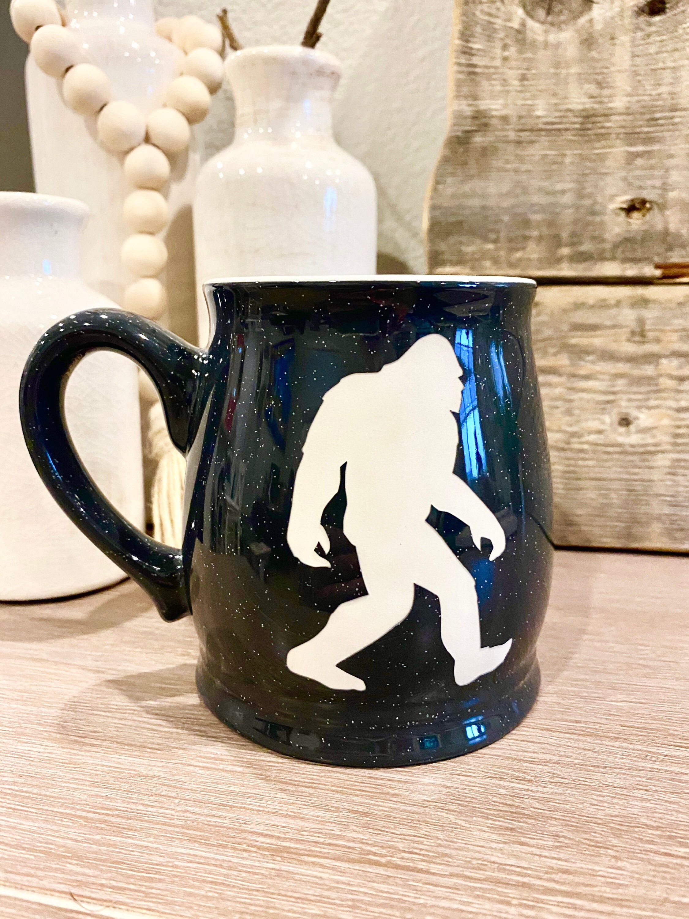 Products Bigfoot etched ceramic mug, Personalized Mug, Etched Coffee Mug, Etched Tea Cup