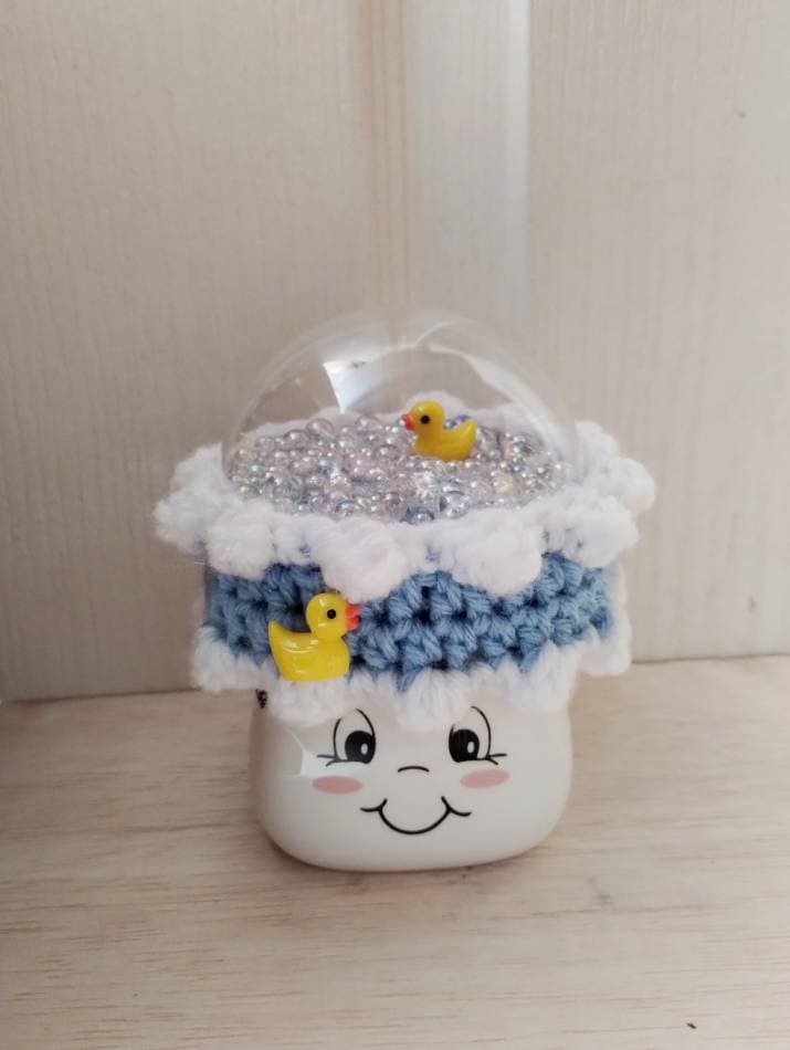 Home & Living Crochet bath time marshmallow mug hat, tier tray decor