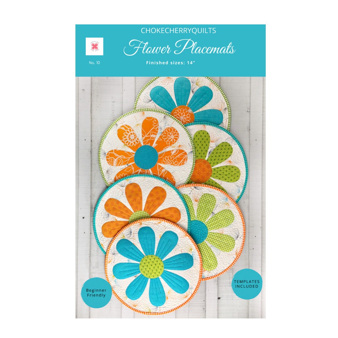 Products Round Flower Placemat Pattern, Placemat Pattern, Pattern