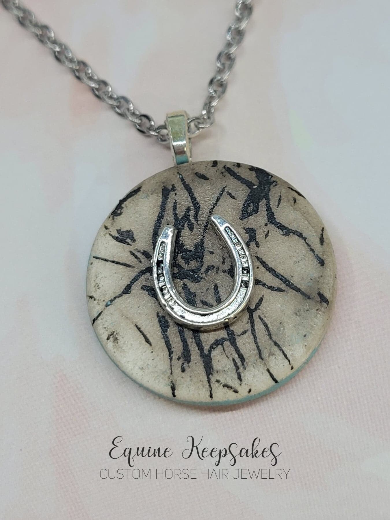 Products Chic 18" horse hair pottery necklace pendant with your