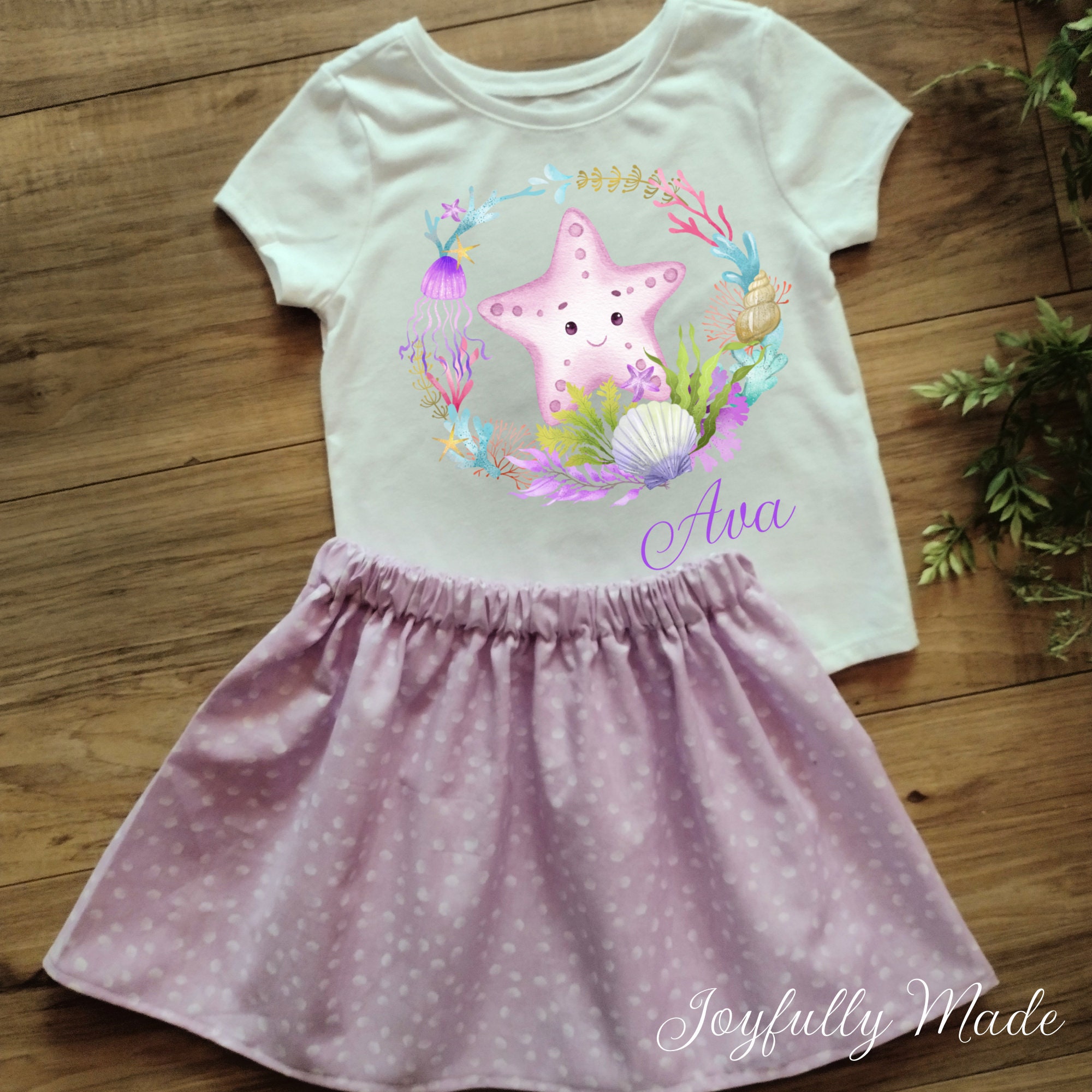Products :: Personalized Starfish Skirt Set - Starfish Dress - Starfish ...