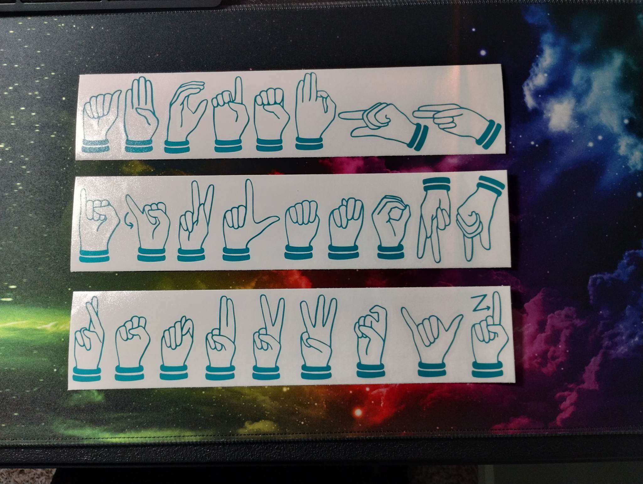 ASL Sign Language Name Label Decal