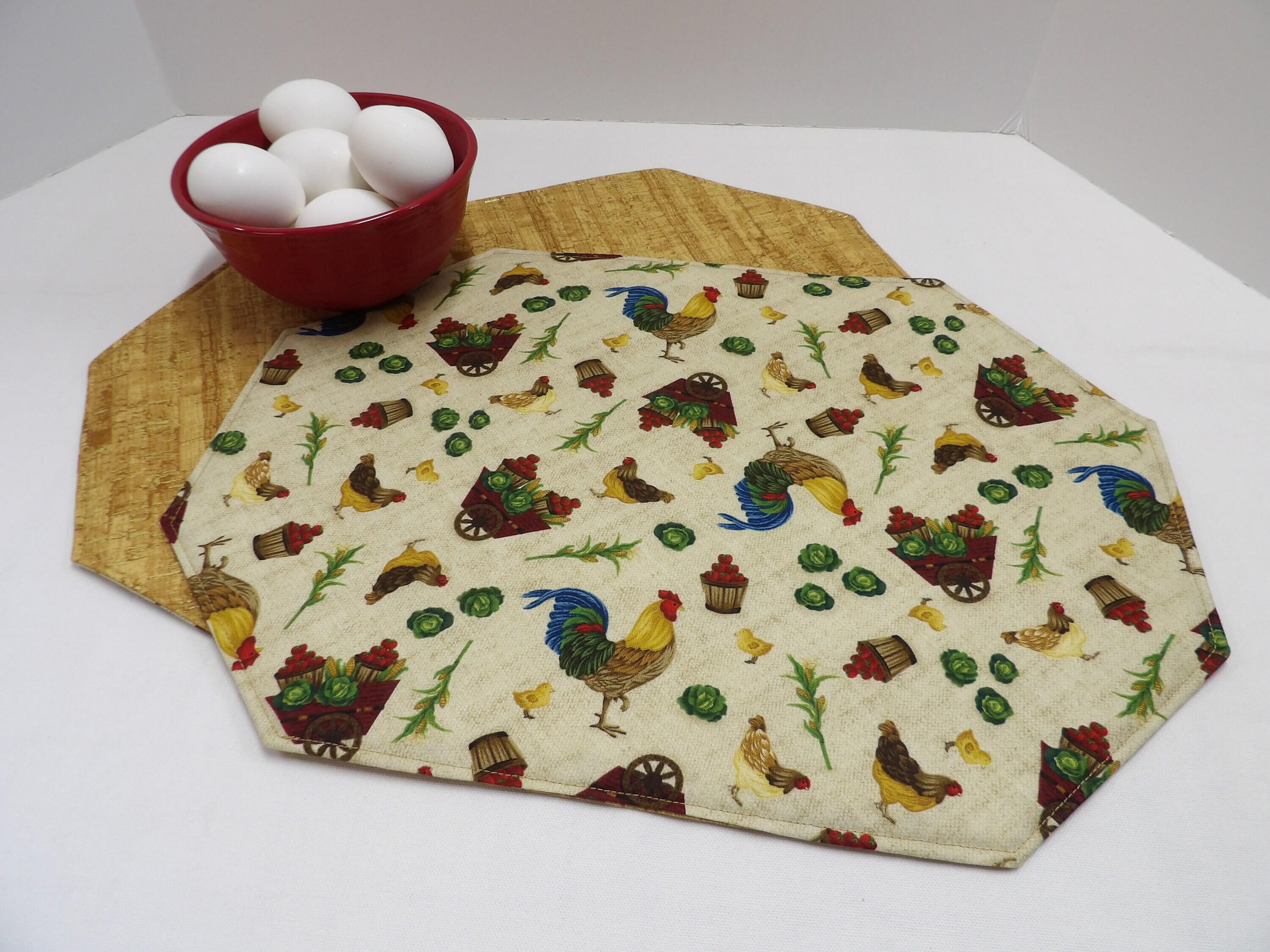 Products 1203 Farmhouse Kitchen Reversible Placemat Sets of 2