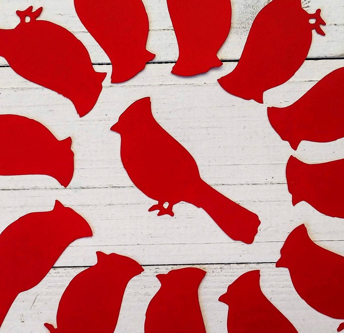 Products 50 Red Cardinal Die Cuts, Cardinal Cutouts for Confetti