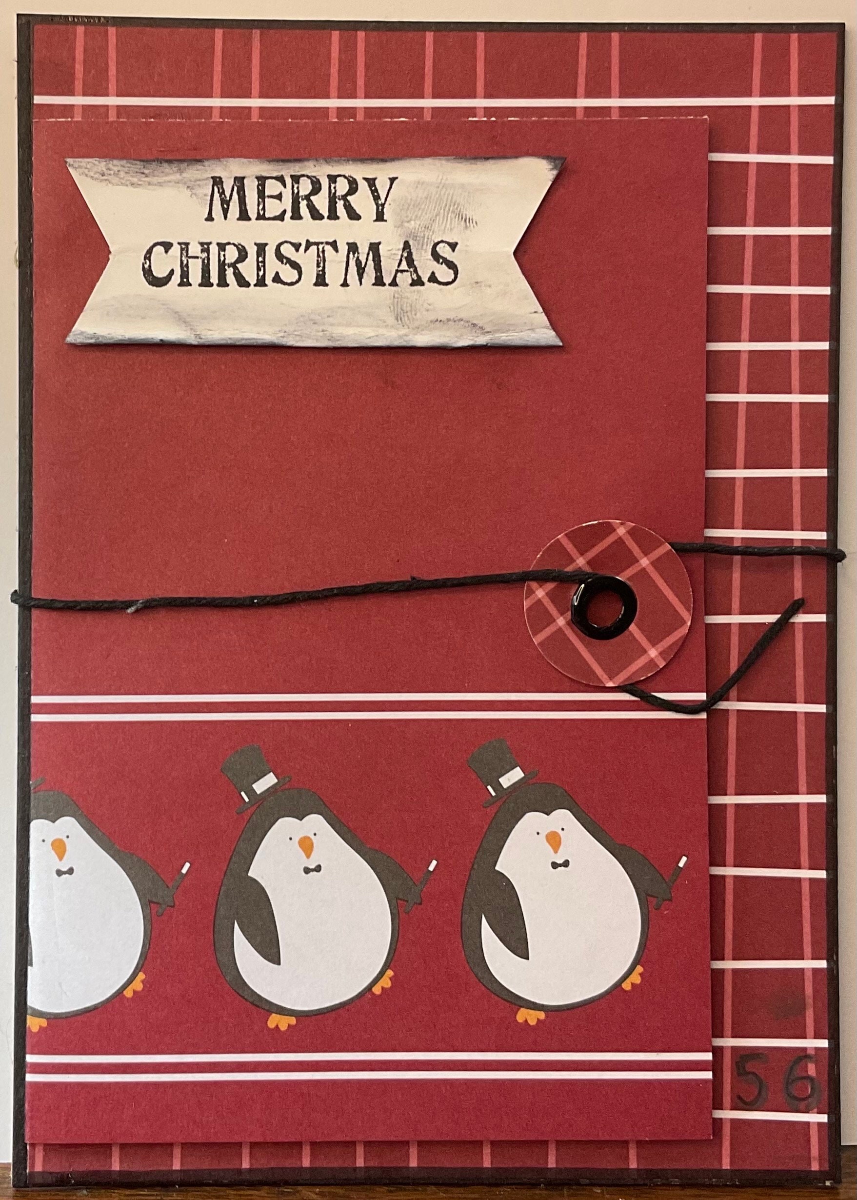 Christmas greeting card decoration, Christmas penguins, winter penguins ...