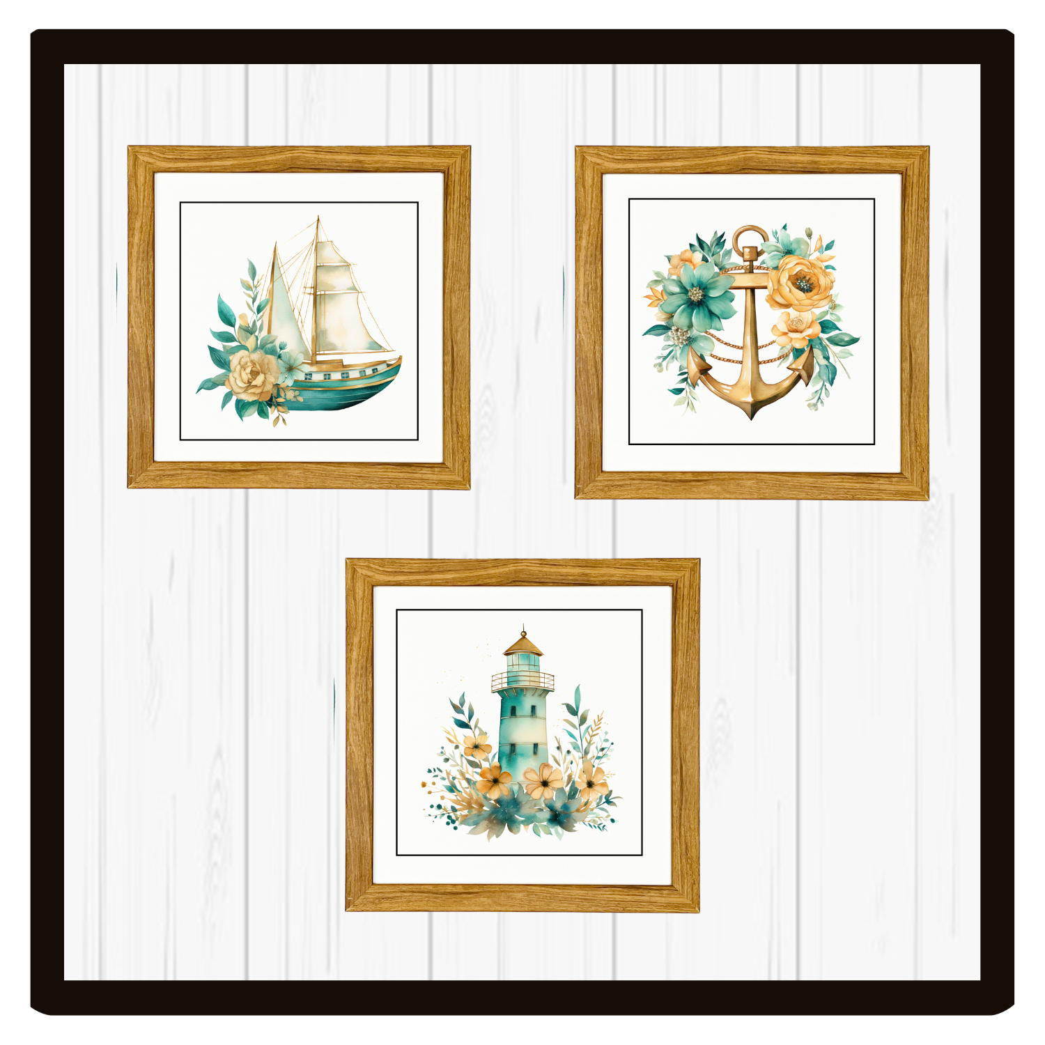 Home & Living :: Home Decor :: 3 Piece Nautical Wall Hanging Picture Set