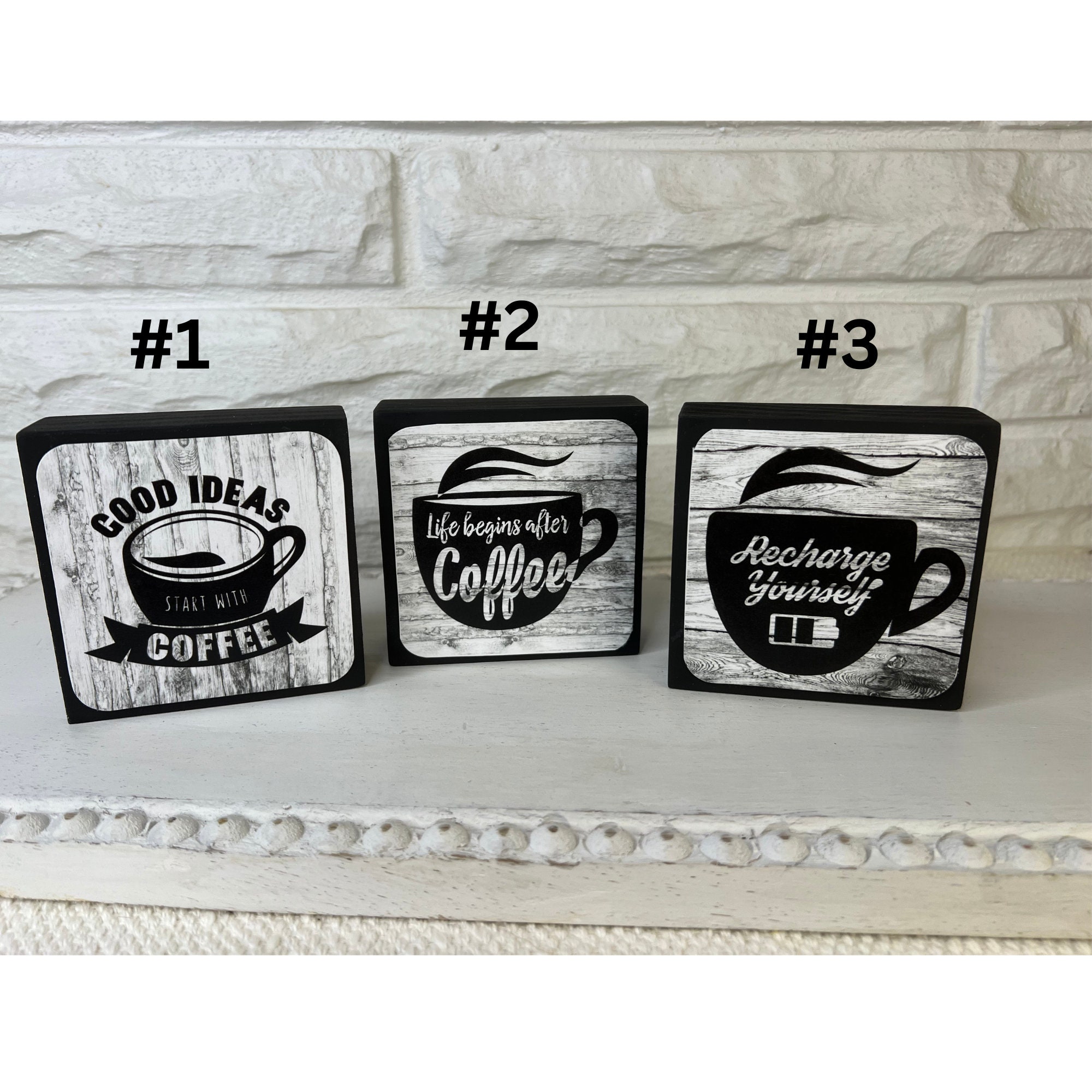 Home & Living Home Decor Decorative Trays Coffee handmade sign