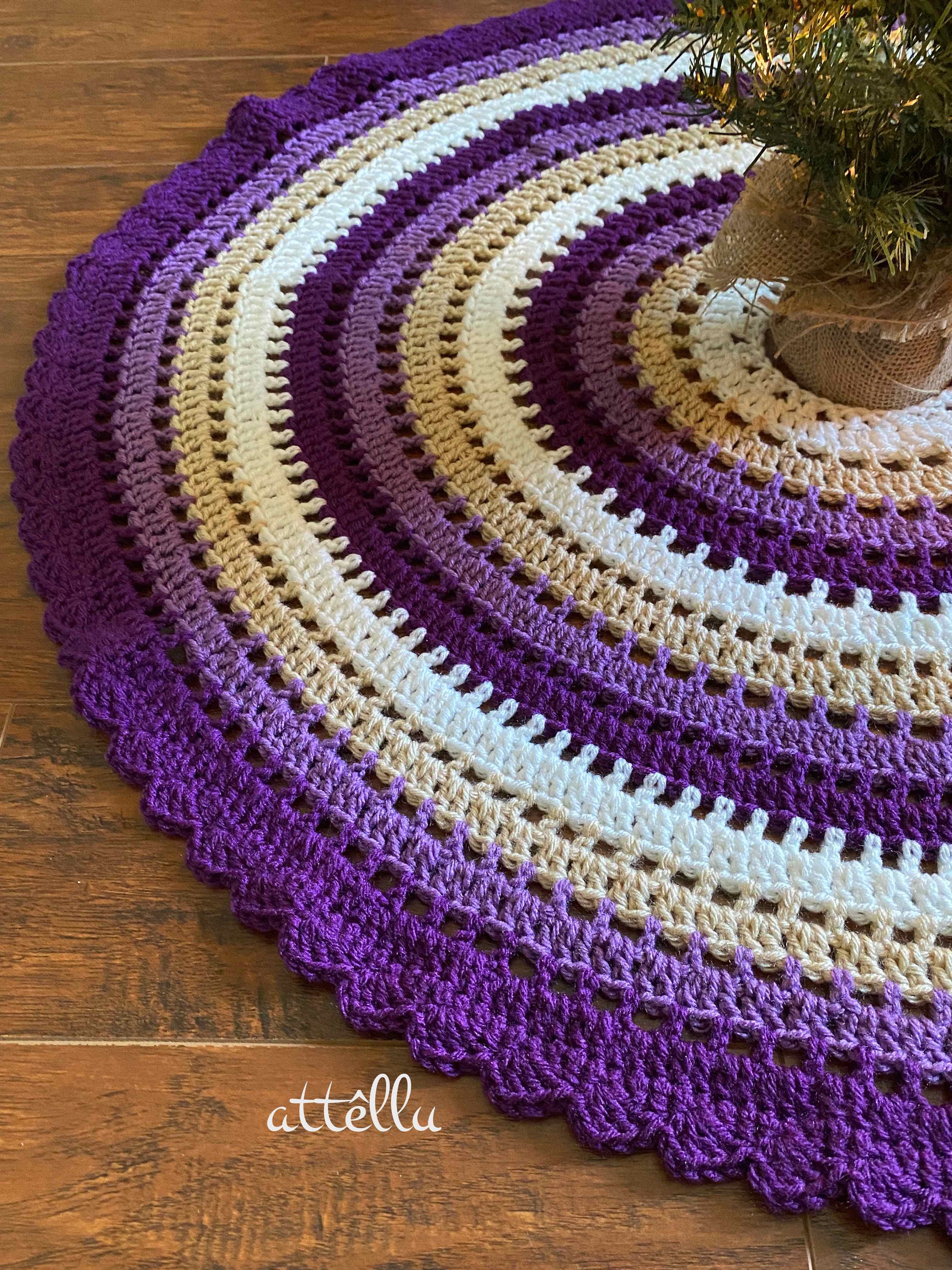 Crochet Purple Tree Skirt