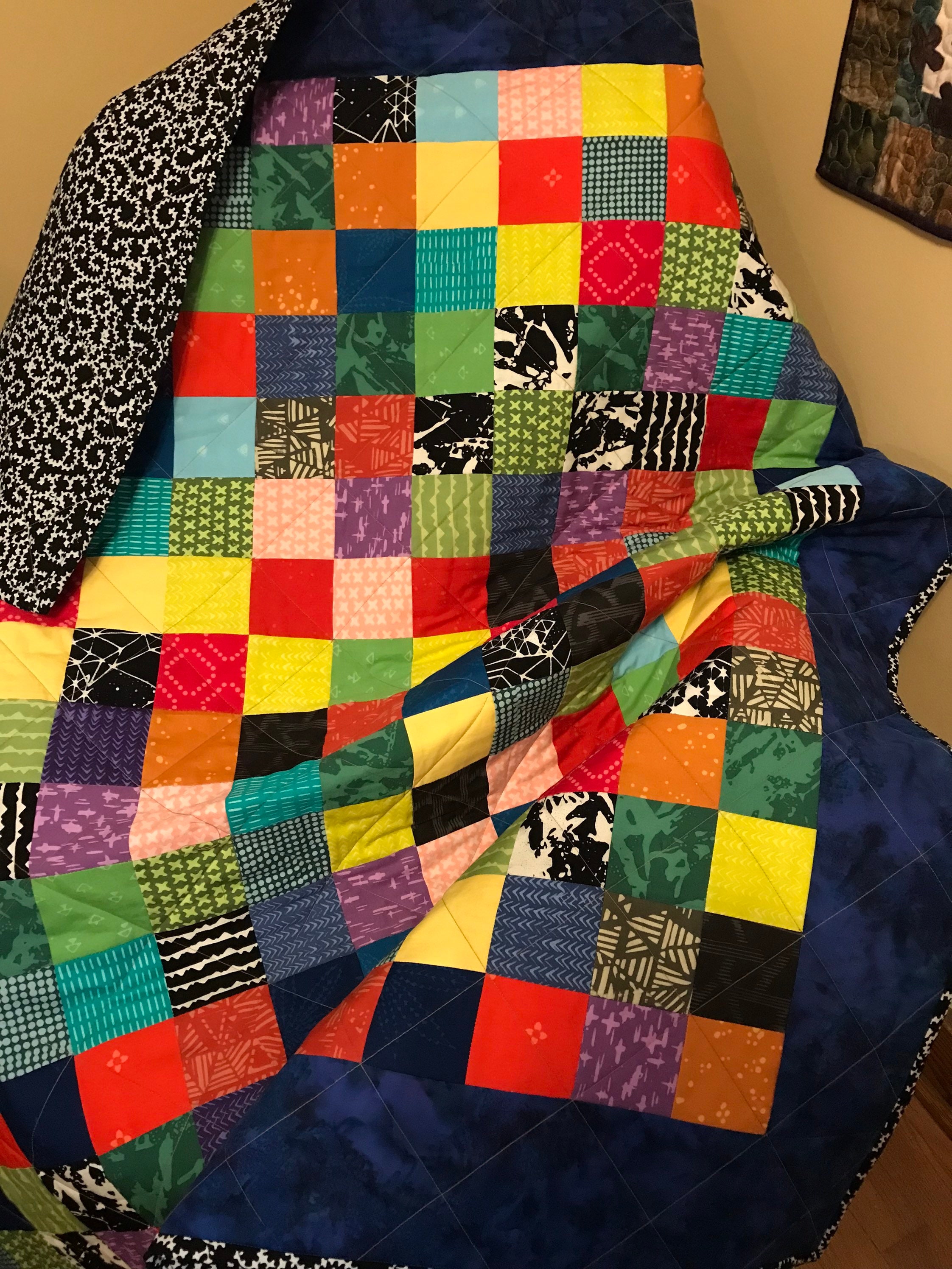 Products Handmade Batik Lap Quilt, 43" x 48", Patchwork Homemade