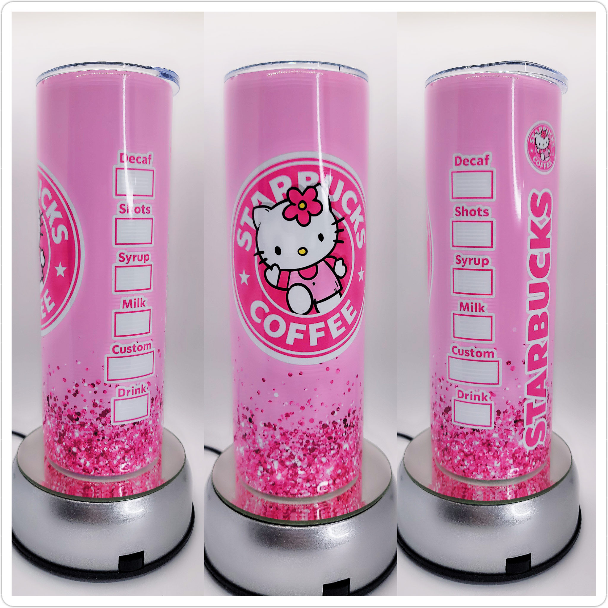 Starbucks Pink Bling 20 oz Stainless Steel Skinny Tumbler Sublimation