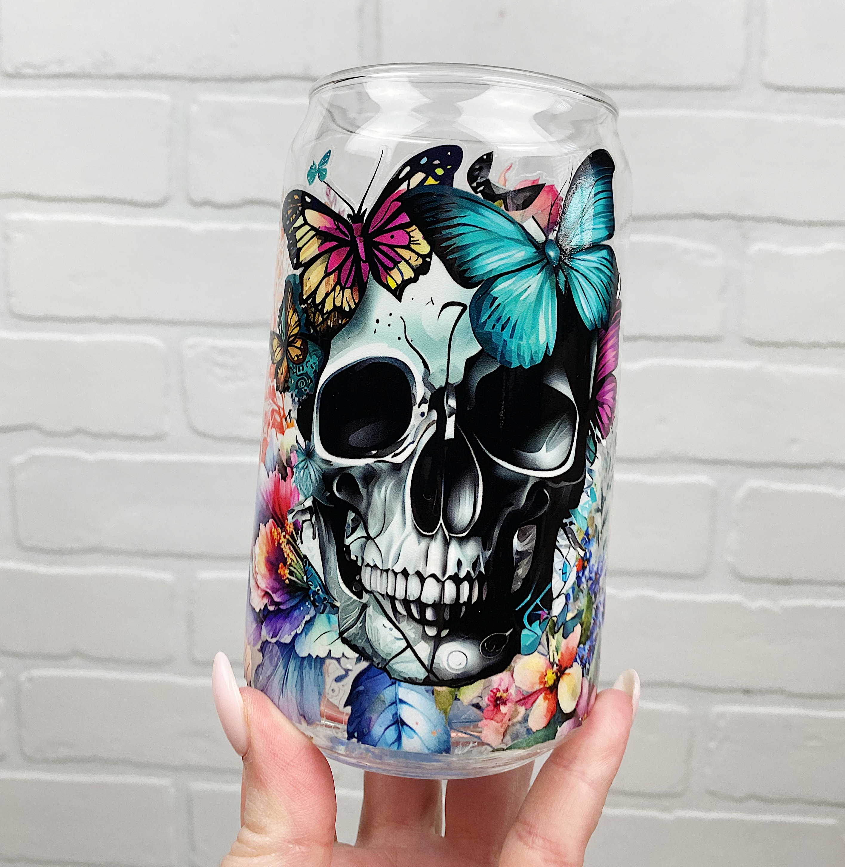Home & Living Kitchen & Dining Drinkware Skull Glass, Libbey