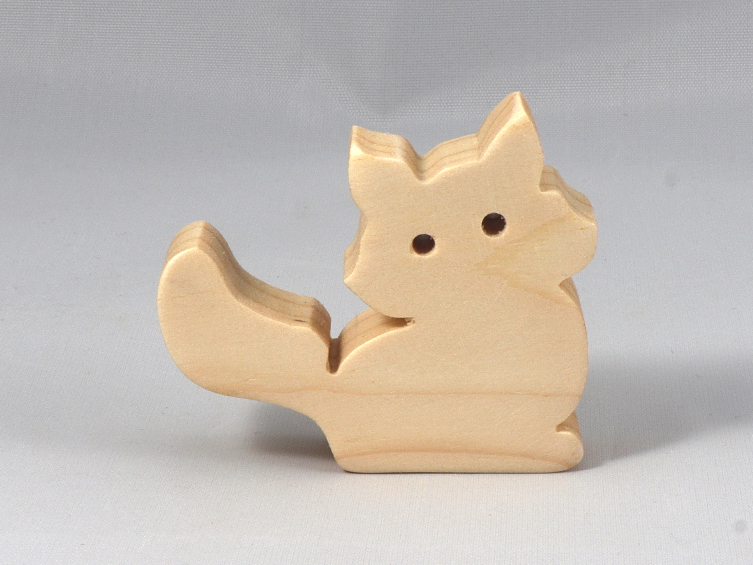 Handmade and unfinished, this stackable toy kitten cat cutout is ready to paint. This unpainted cutout is an excellent option for a fun DIY project or as a pretend toy for children. Available in several sizes, including custom orders.