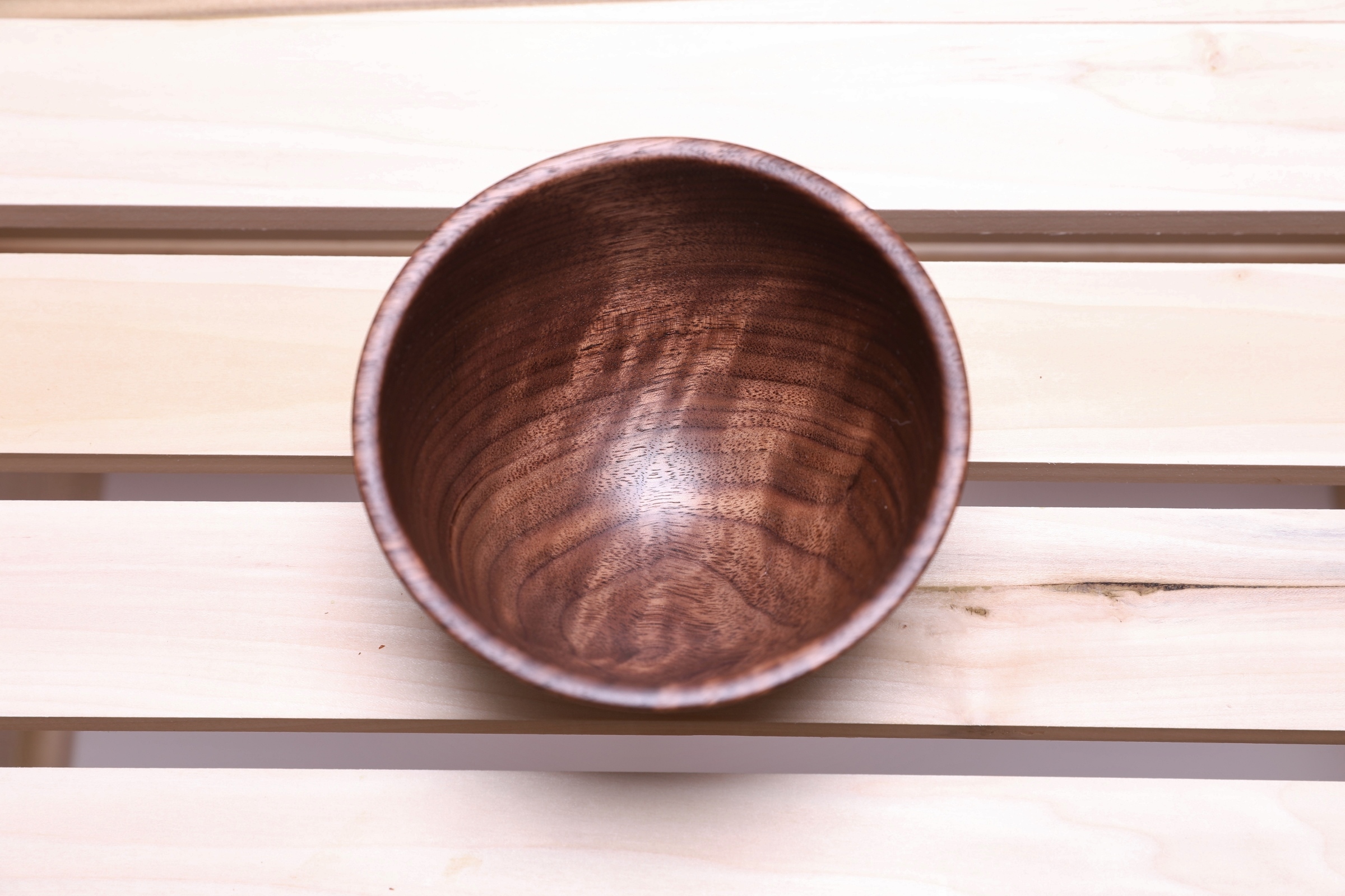 Small Quilted Black Walnut Wooden Bowl 2257