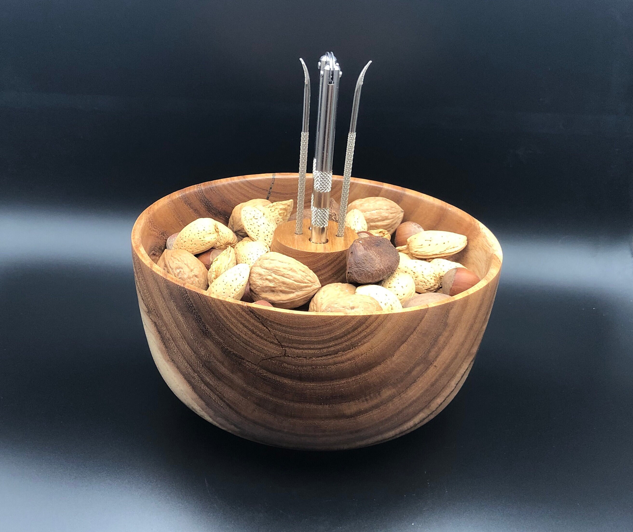 Home & Living Home Decor Wood Bowl Nut Cracker Handmade "Silk Wood"