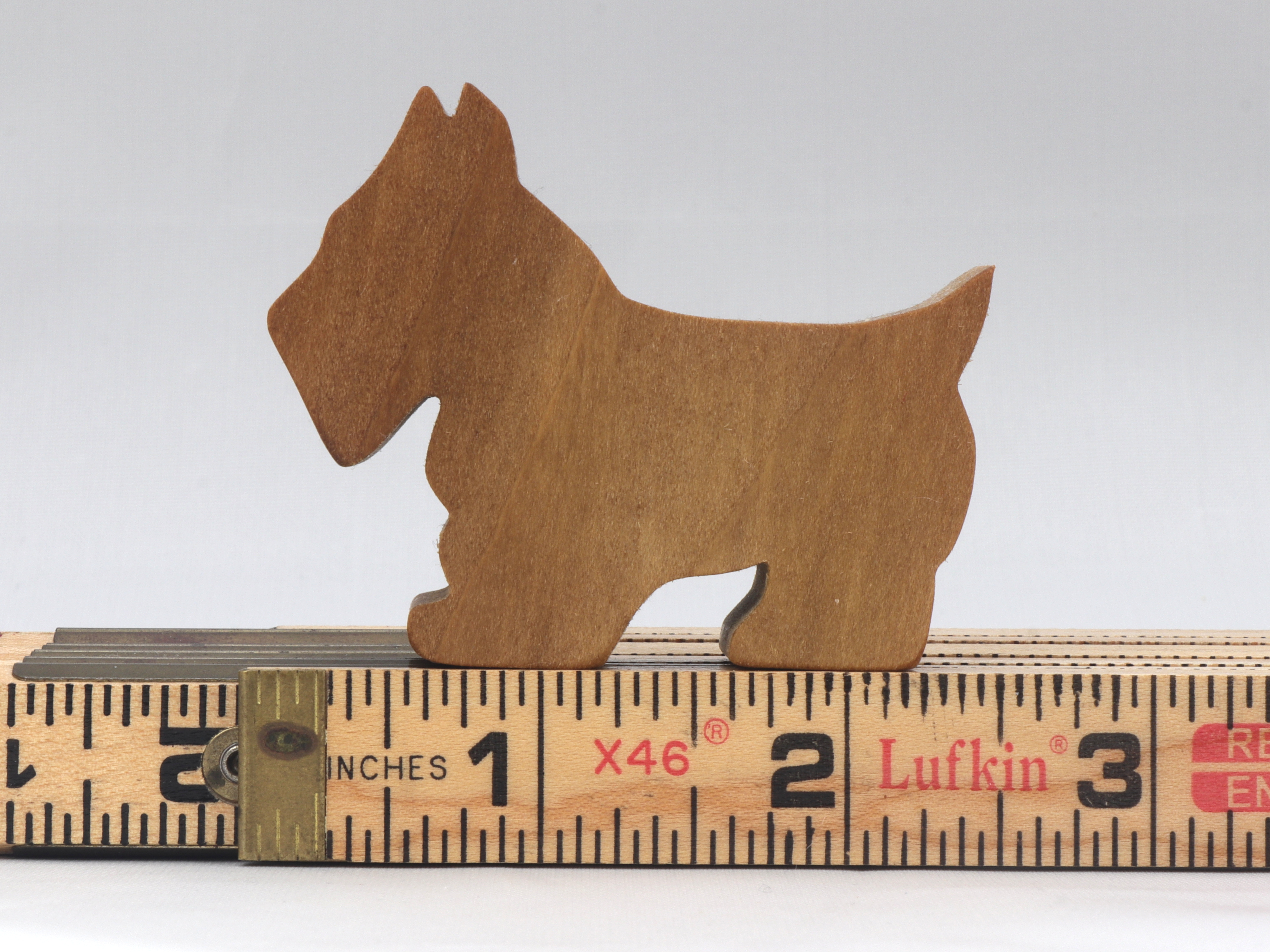 Handmade Wood Toy Scottie Dog Cutout Finished With A Custom Blend Of Mineral Oil And Beeswax Blend Freestanding Stackable From My Itty Bitty Animal Collection