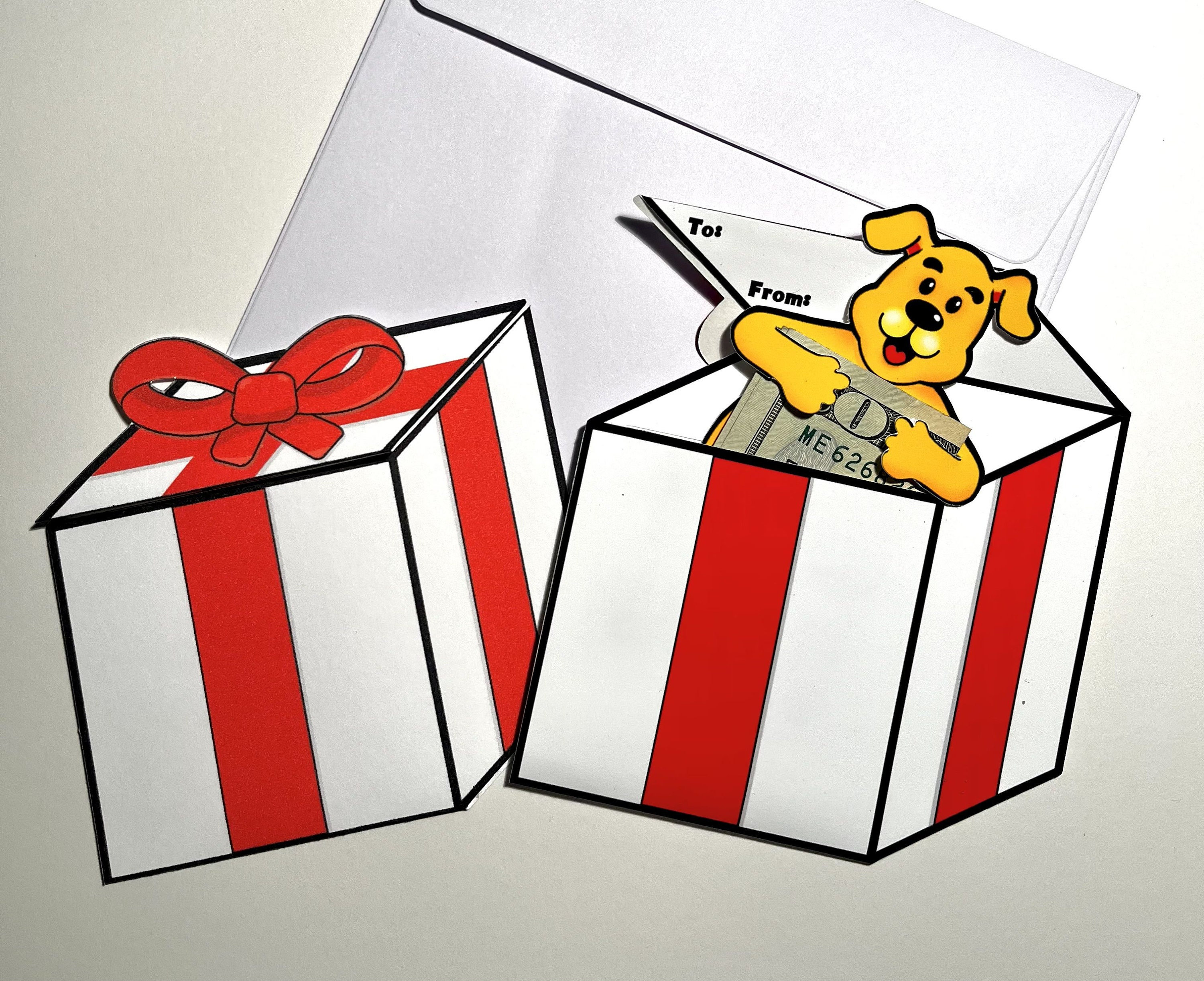 Products Puppy Present Birthday Greeting Card Money Holder Money Card