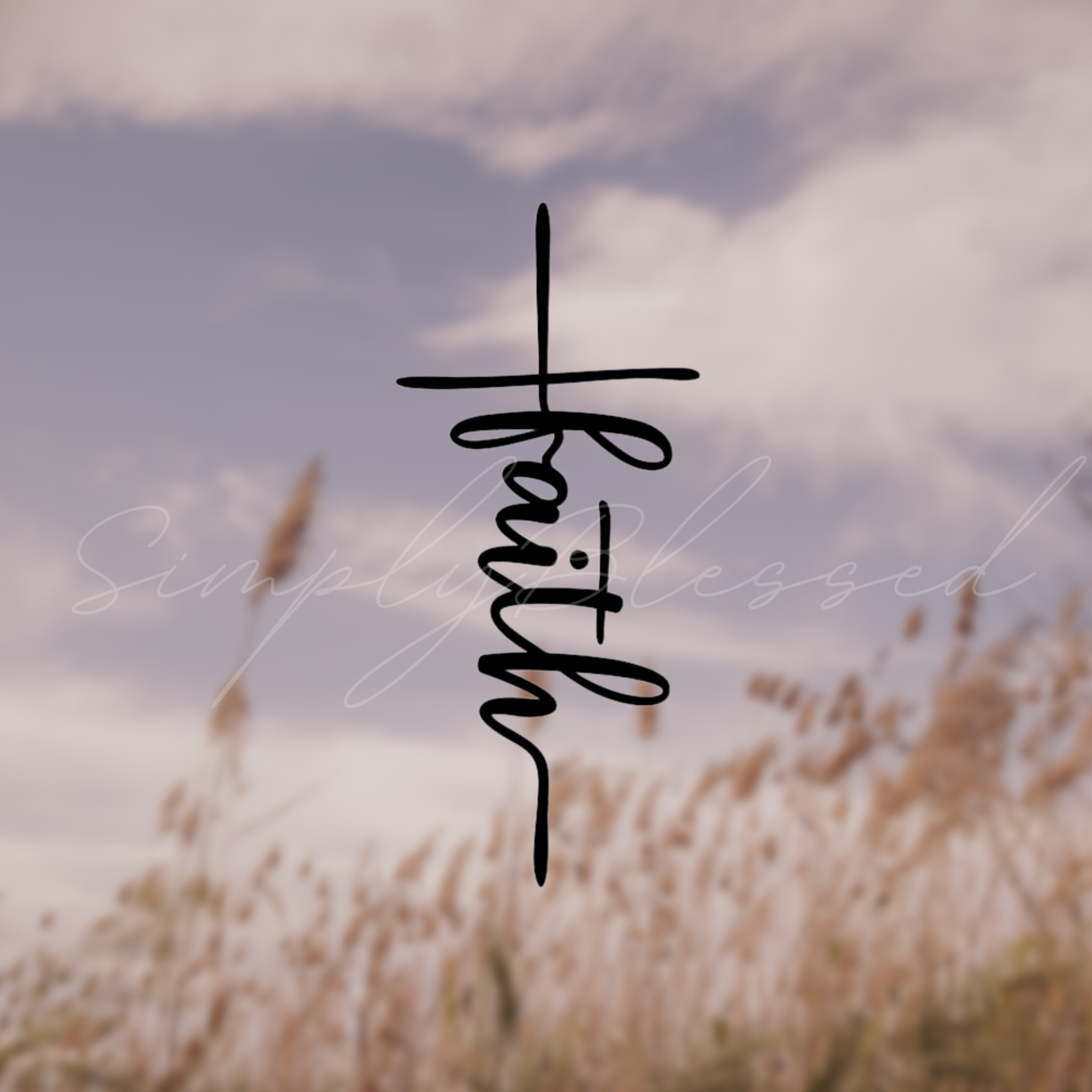 Home & Living Decals & Stickers Vinyl Decals Faith Cross Decal