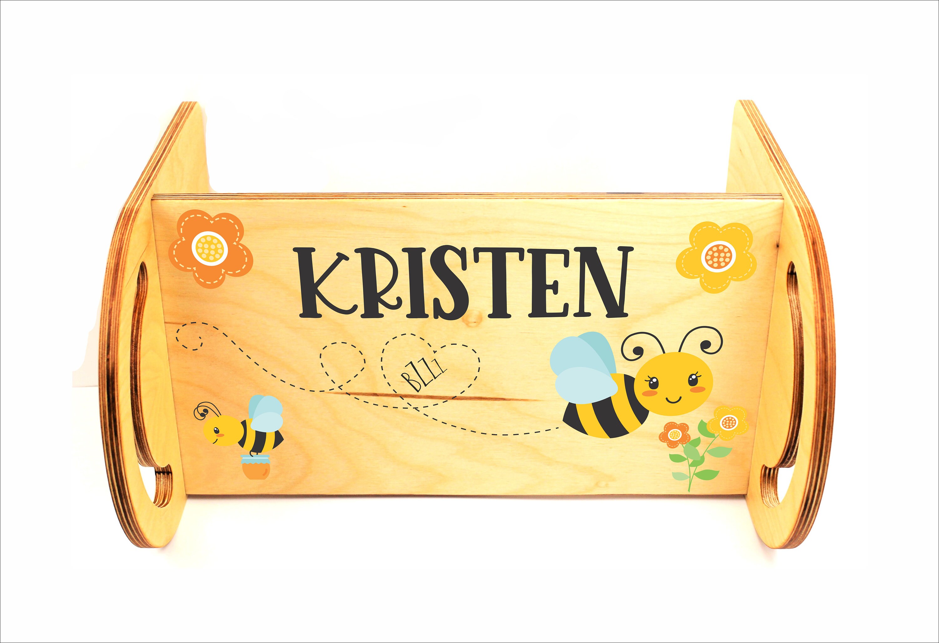 Products Toddler Step Stool Cute Bee Wood Bed Step Stool for Gift