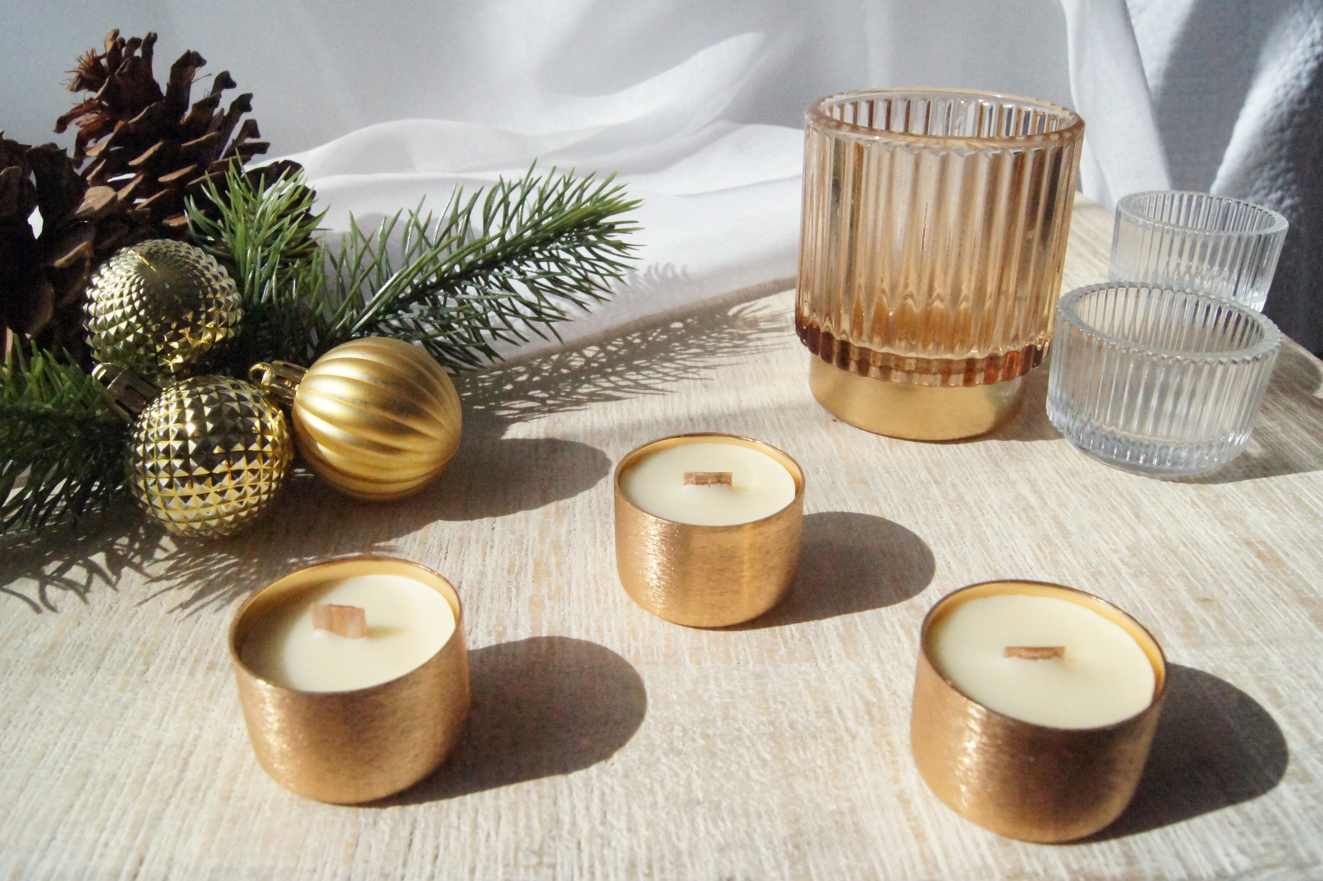 Organic Handmade Beeswax Tealight Candles pack of 6