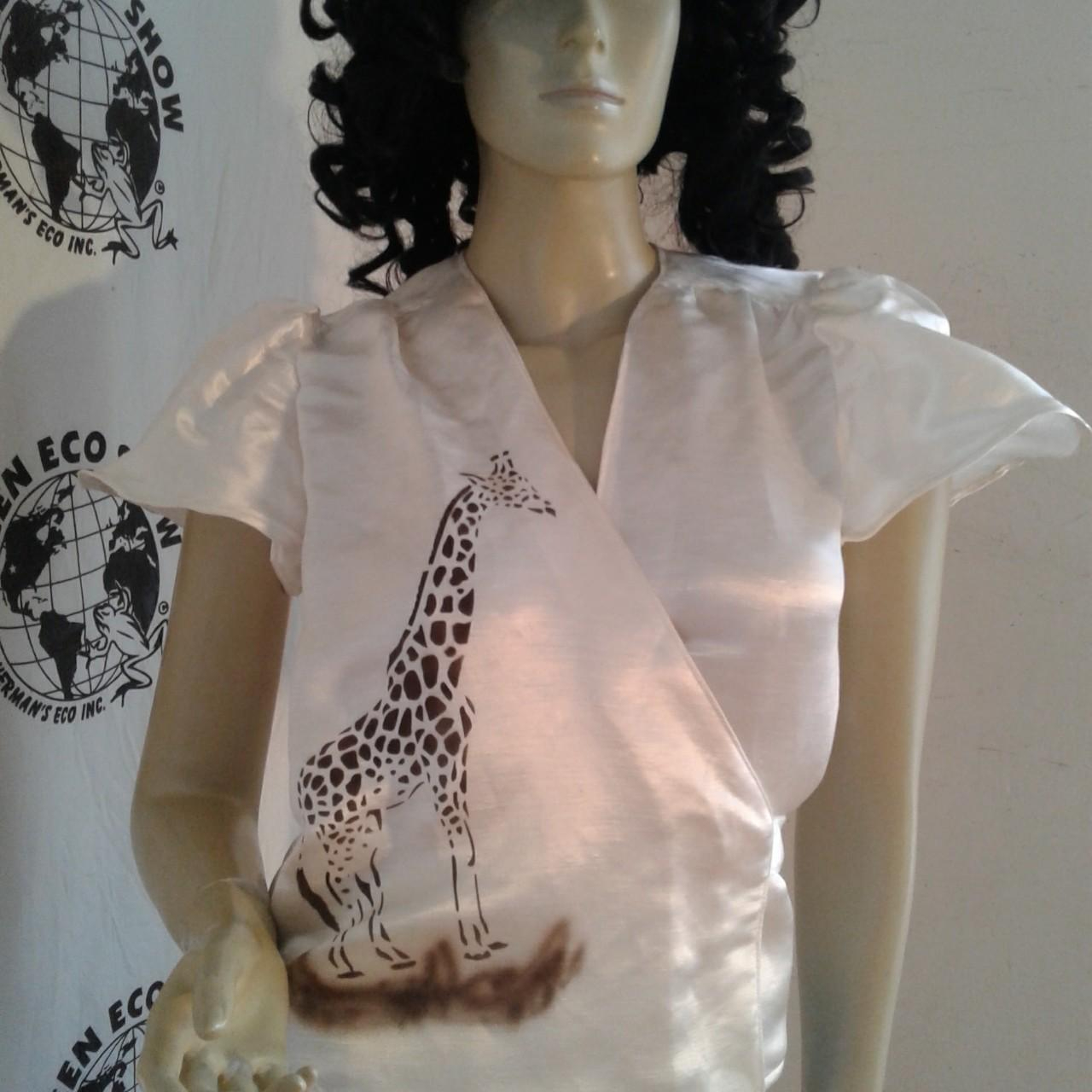 Clothing & Accessories :: Hermans Hemp Hemp/Silk wrap blouse Giraffe ...