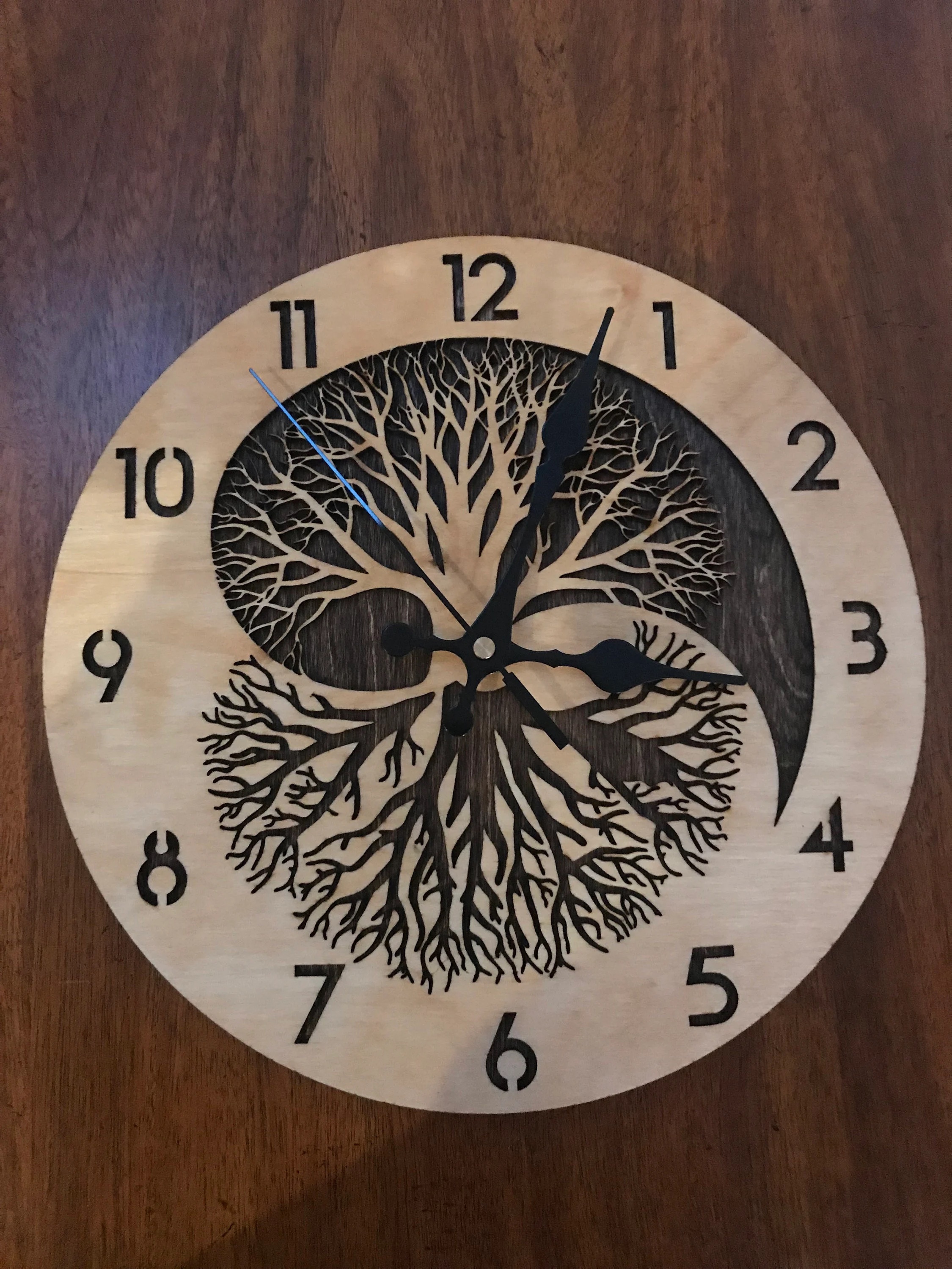 Home & Living :: Home Decor :: Wall clock. Tree of life. laser cut wall ...