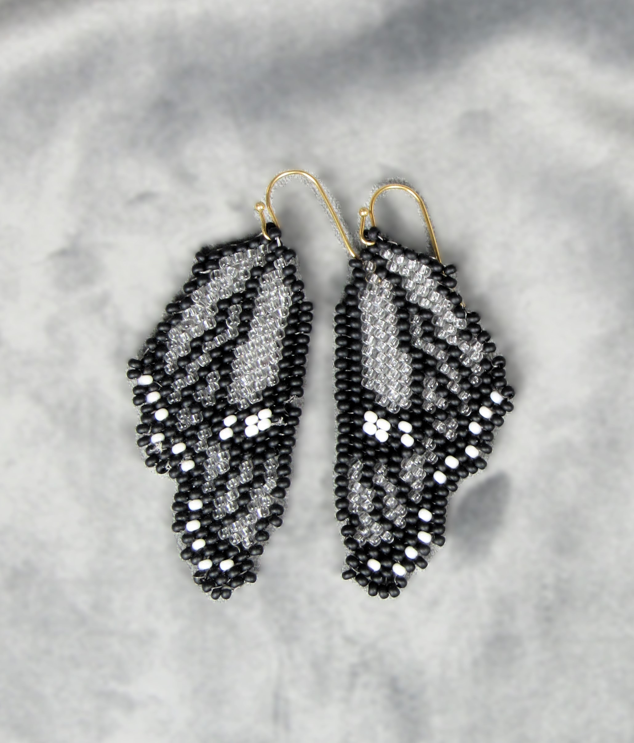 Jewelry Hand Beaded Butterfly Earrings