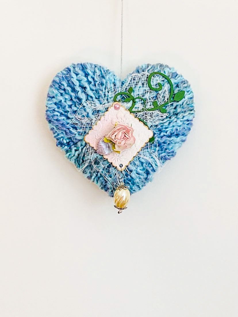 Blue And Roses Yarn Cozy Cottage Heart