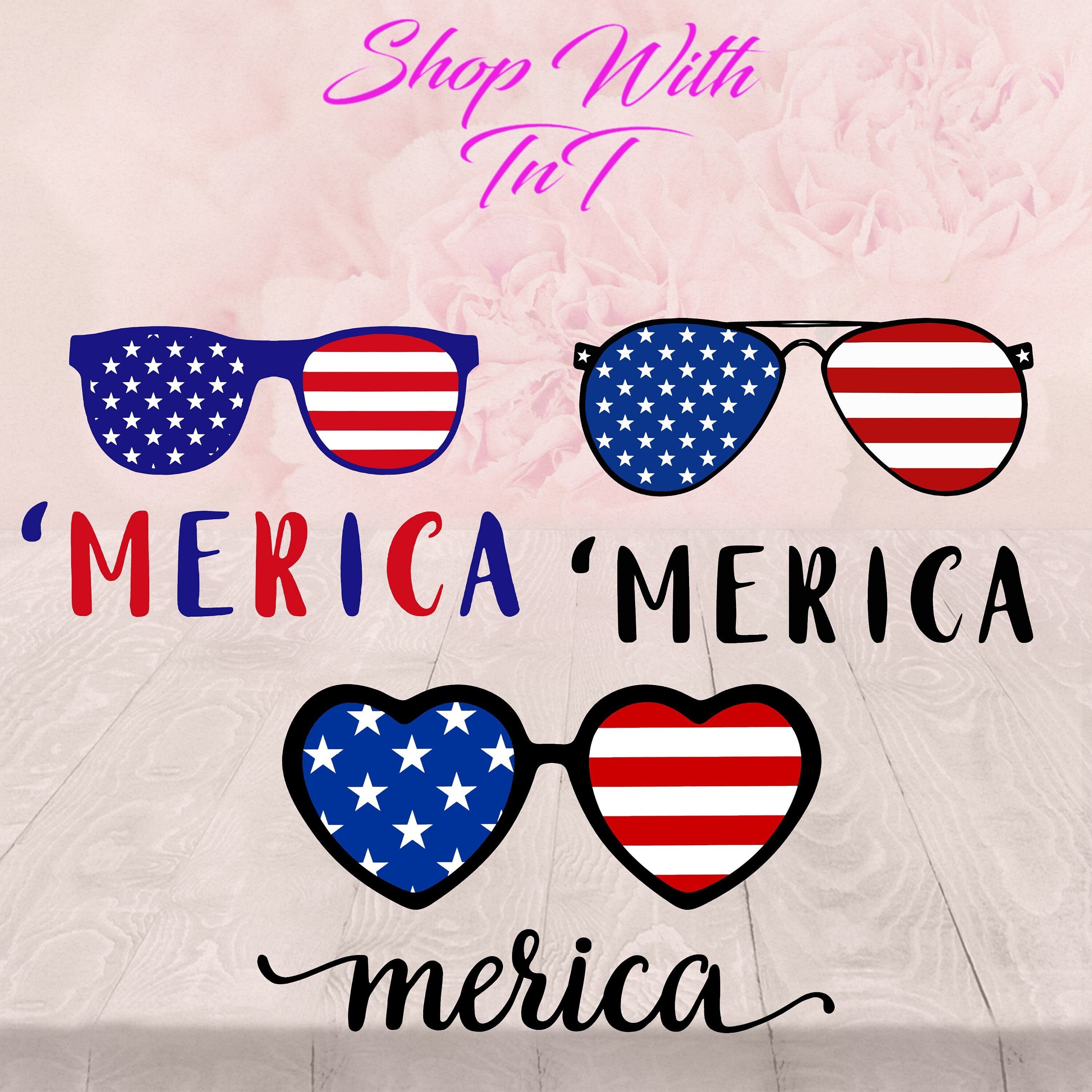 Glasses Americana, America, Merica Flag, Stars And Stripes | Digital ...