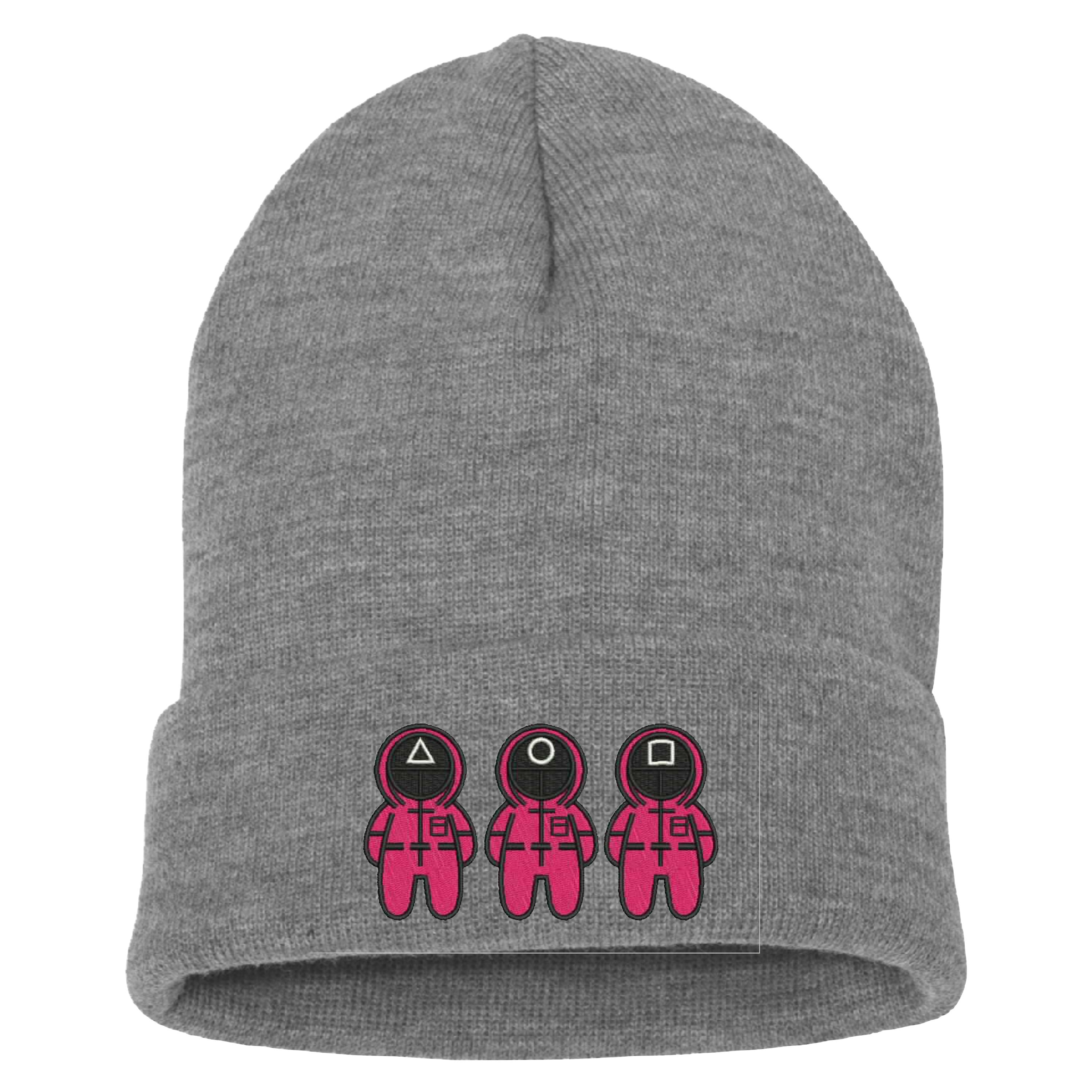 Embroidered Squid Games Beanie Hat Squid Game Cuffed Beanie