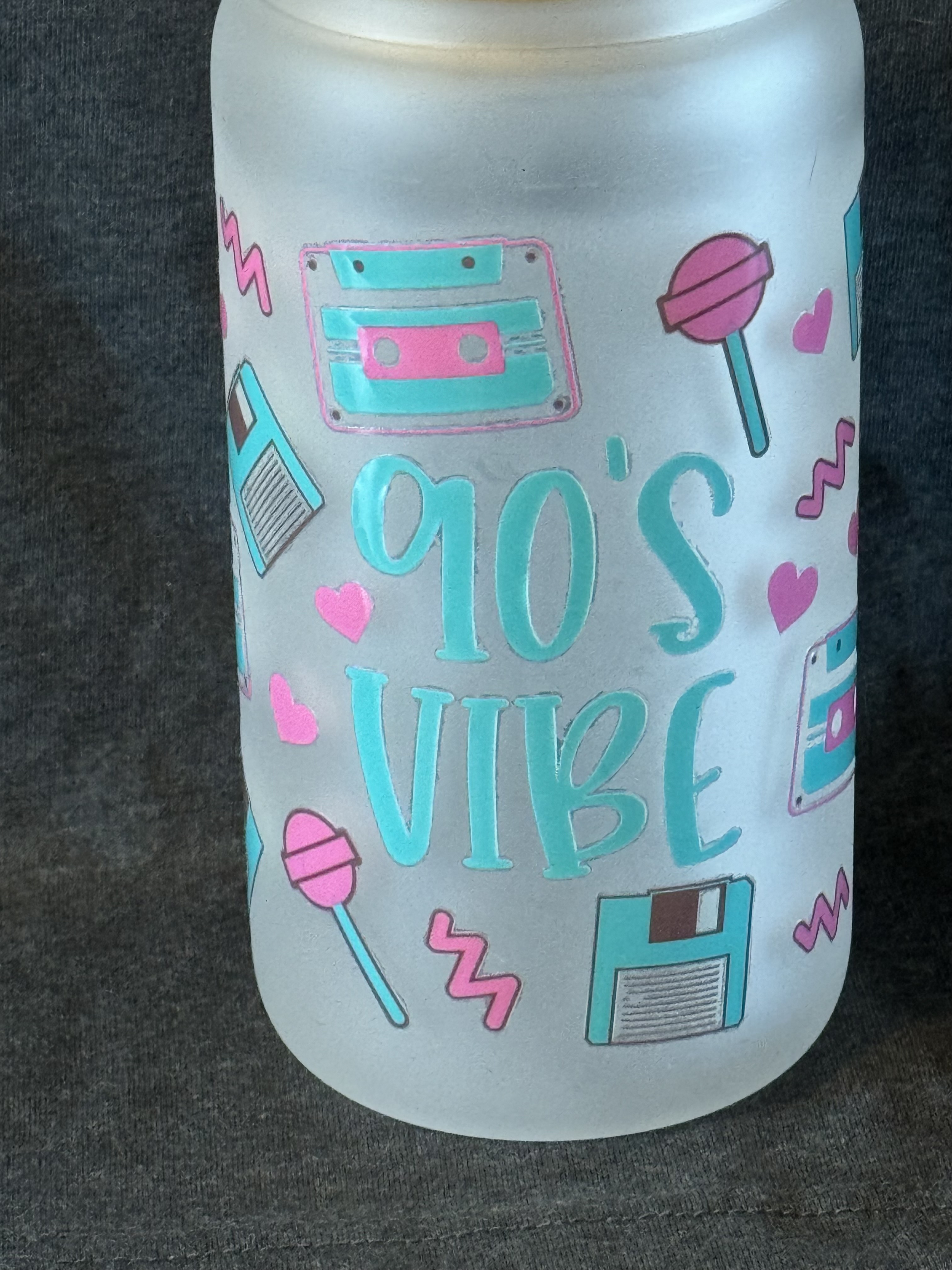 Home & Living Kitchen & Dining Drinkware 90's Vibe Glass cup