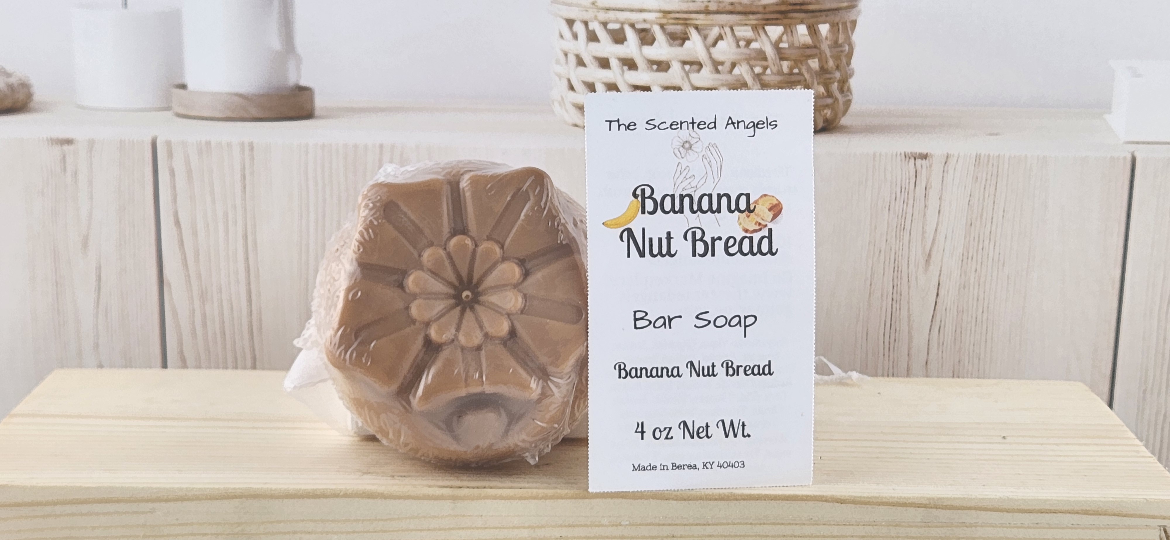 Banana Nut Bread Flower Shaped Bar Soap