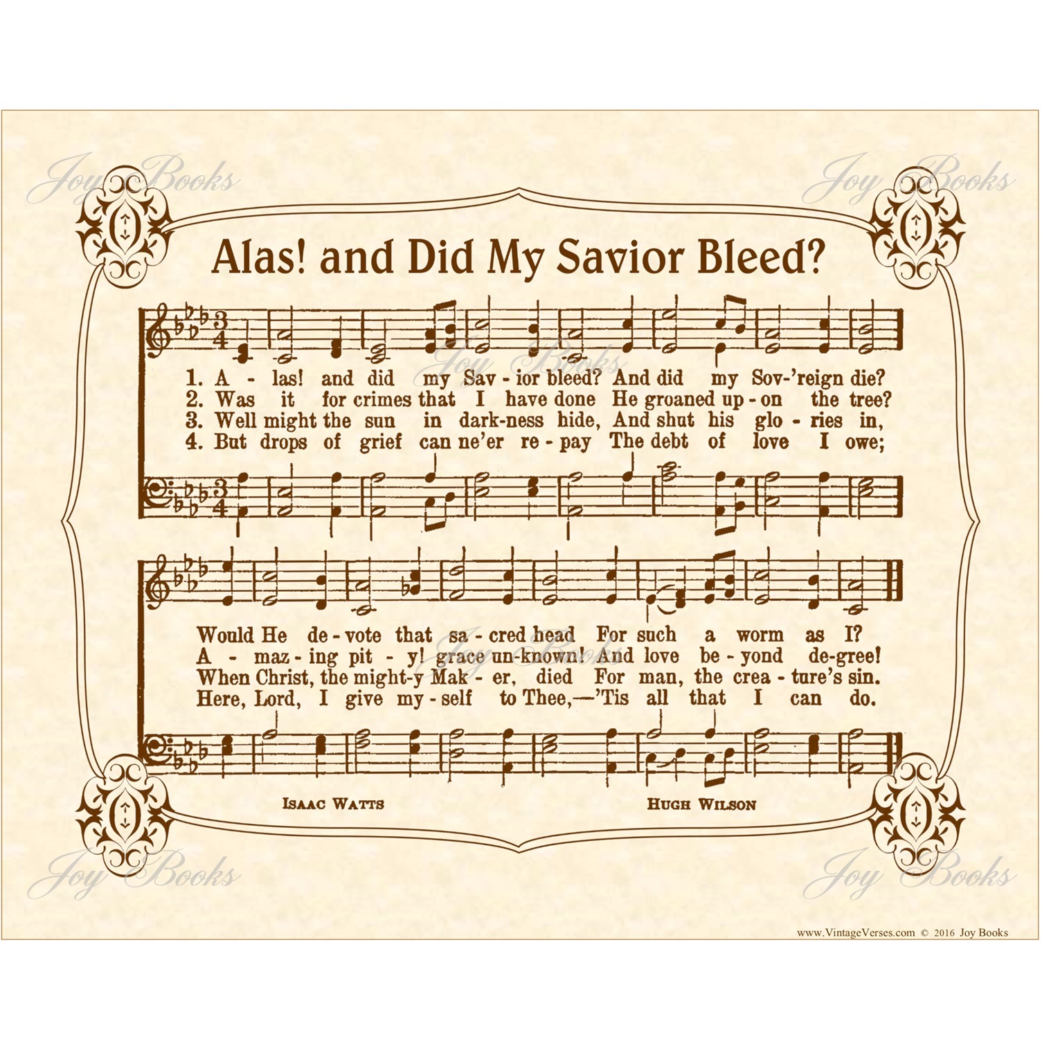 Home & Living :: Wall Decor :: Alas and Did My Savior Bleed Vintage ...