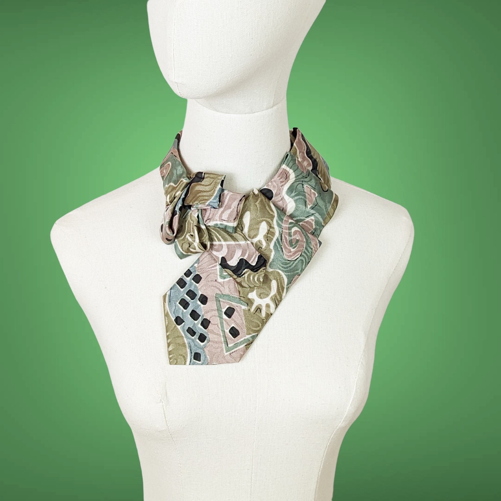 Clothing & Accessories :: 80's Pastel Ascot Scarf Made From A Vintage ...