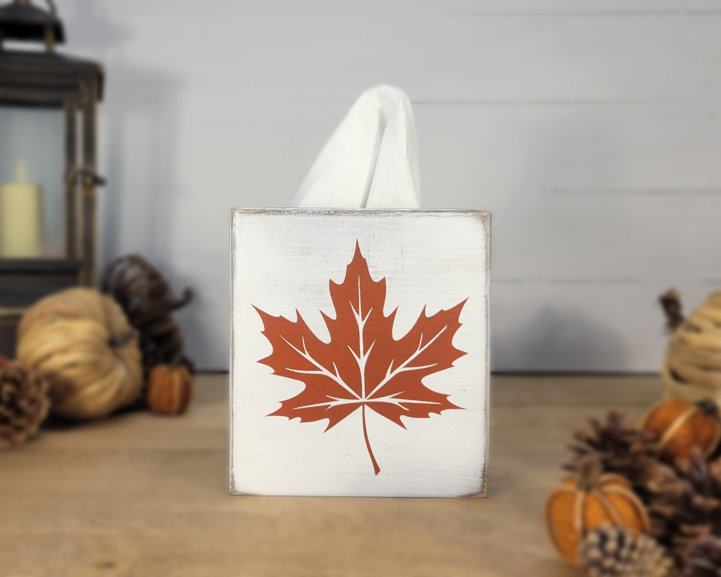 Fall Leaf Tissue Box Cover