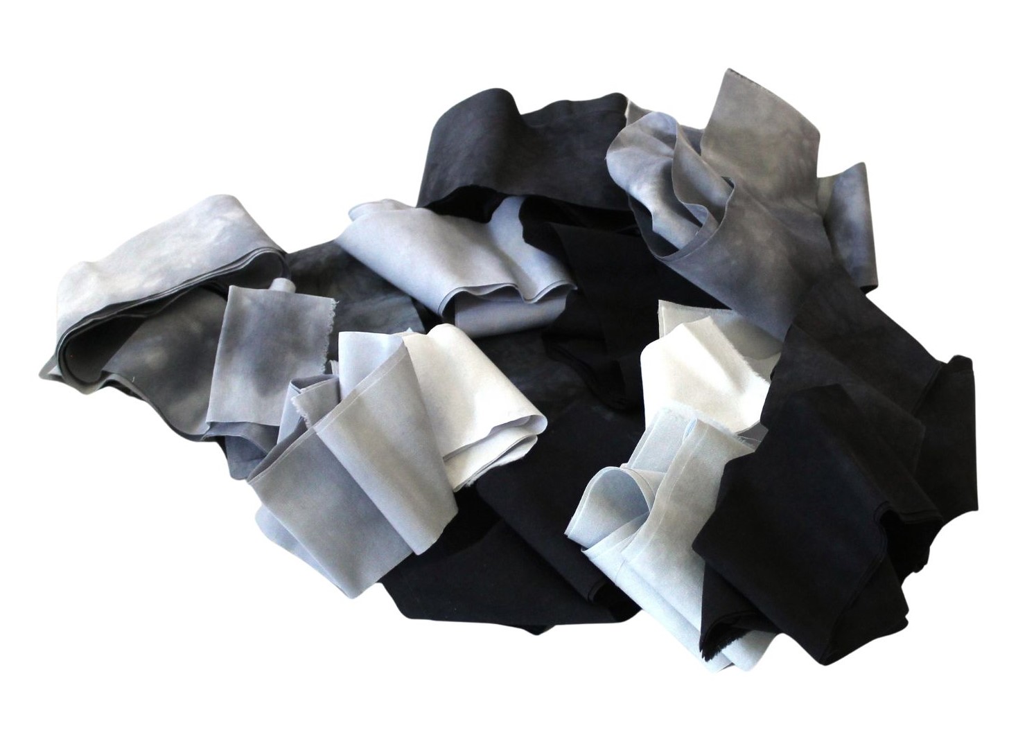 Gray strip bundle of hand dyed quilting cotton