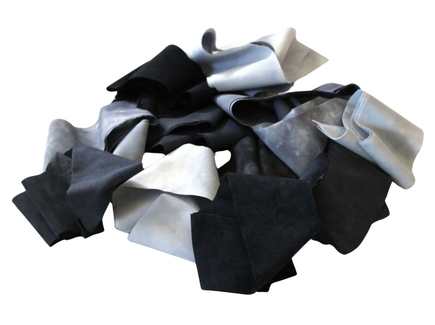 Gray quilting cotton strips, hand dyed