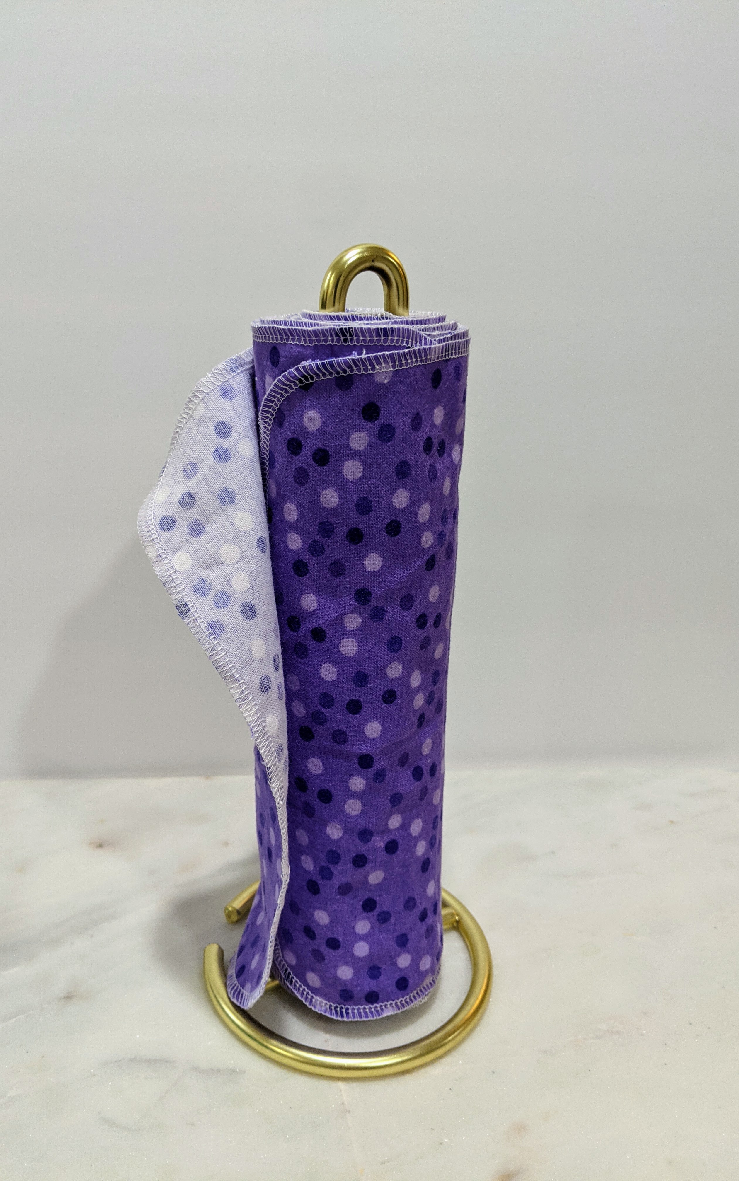 Purple polka dots unpaper towels