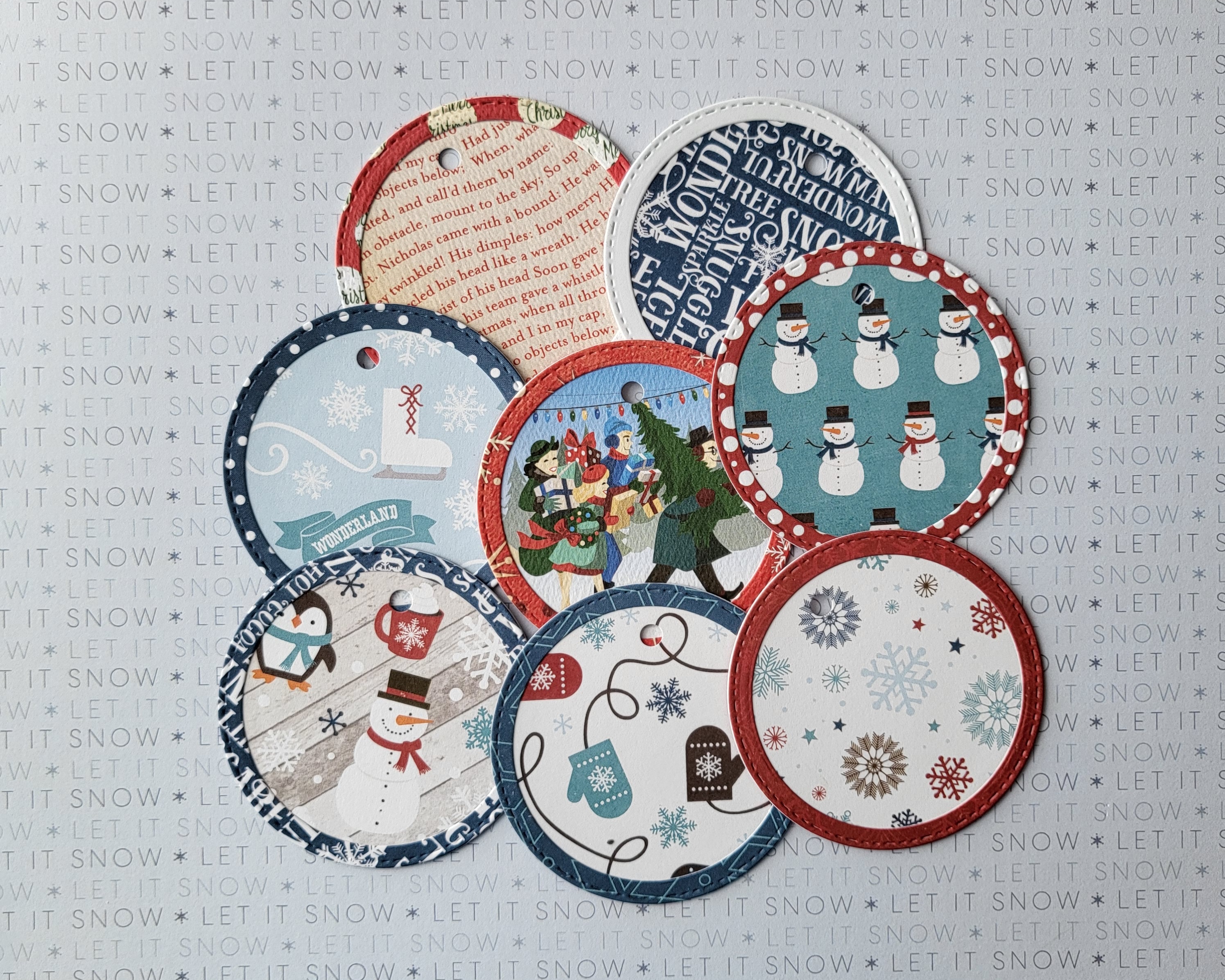 8 winter theme christmas gift tags 