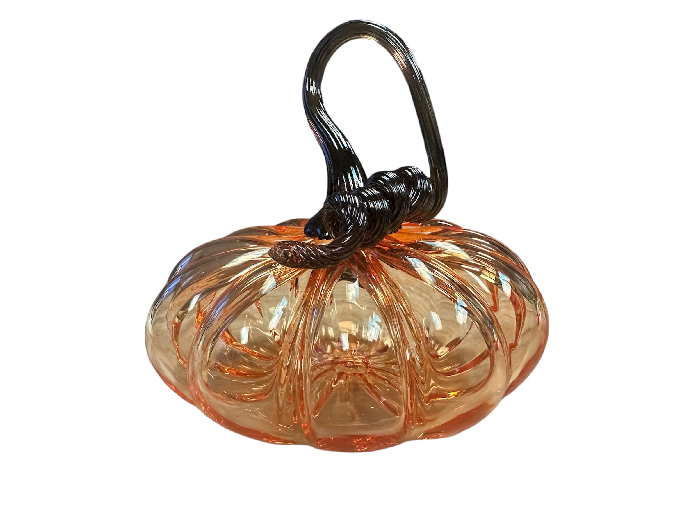 Fine Art & Collectibles :: Glass Art :: Hand Blown Glass Orange Pumpkin