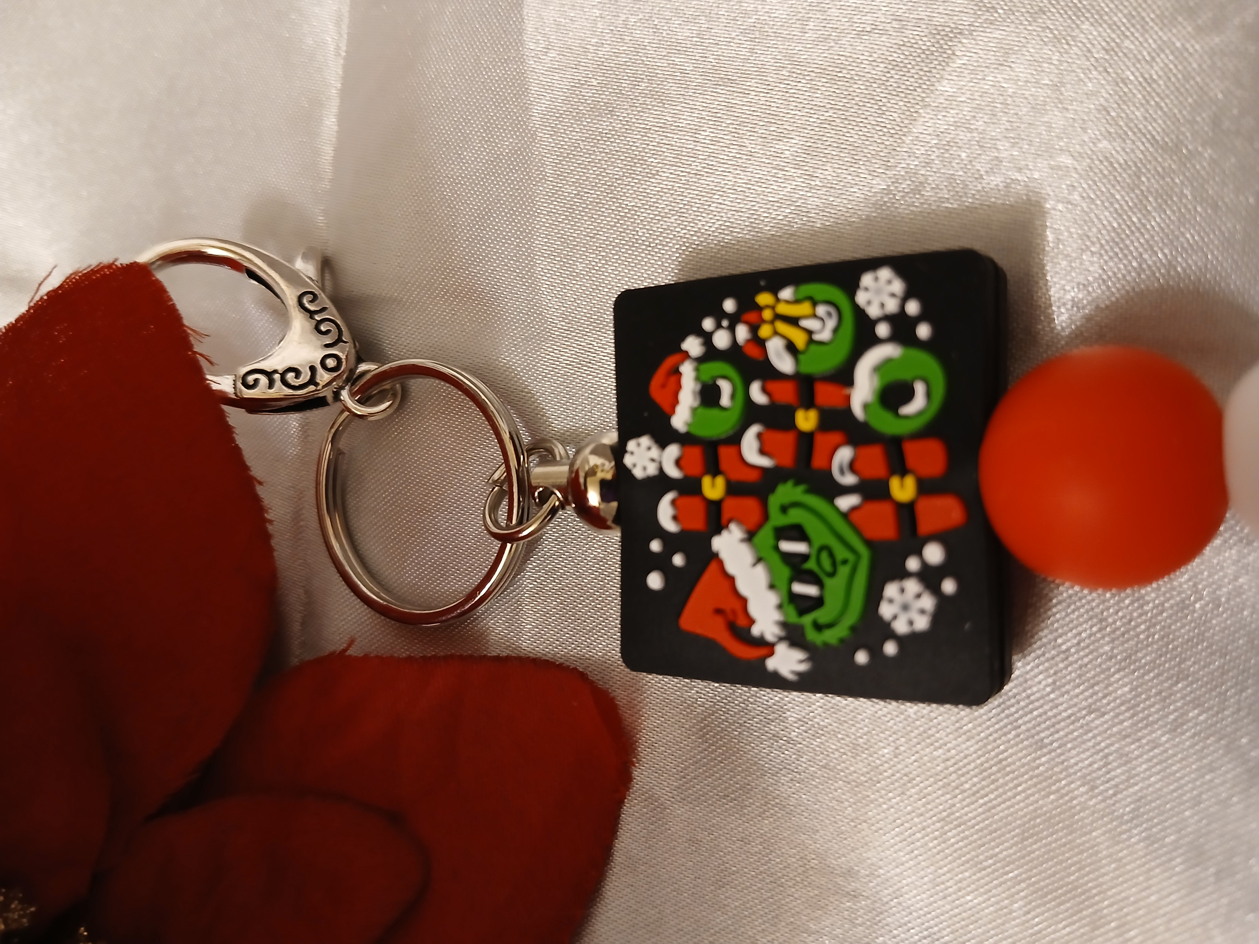 Christmas cool grinch keychain