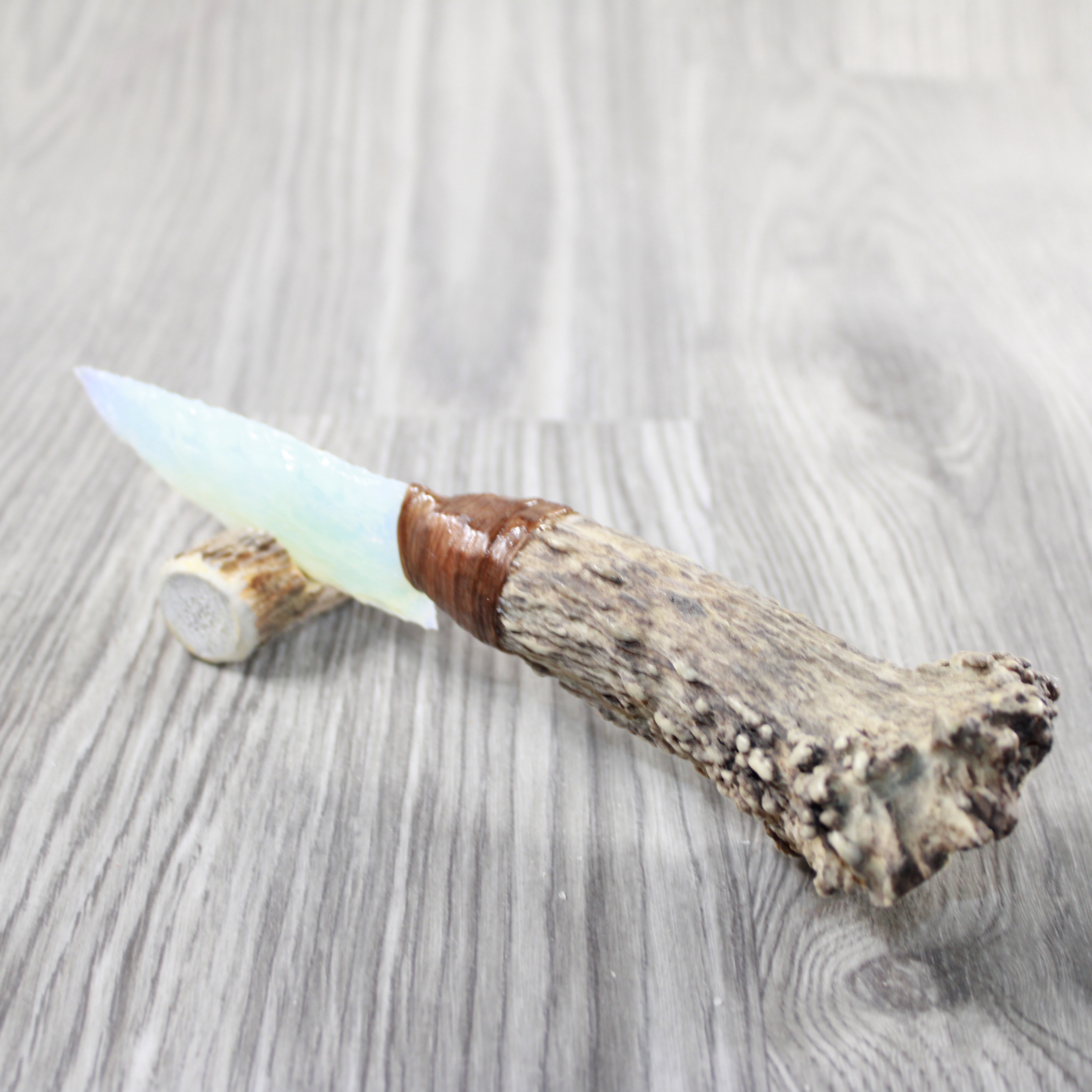 Jewelry :: Elk Antler Crown Handle Opalite Blade Ornamental Knife #244 ...